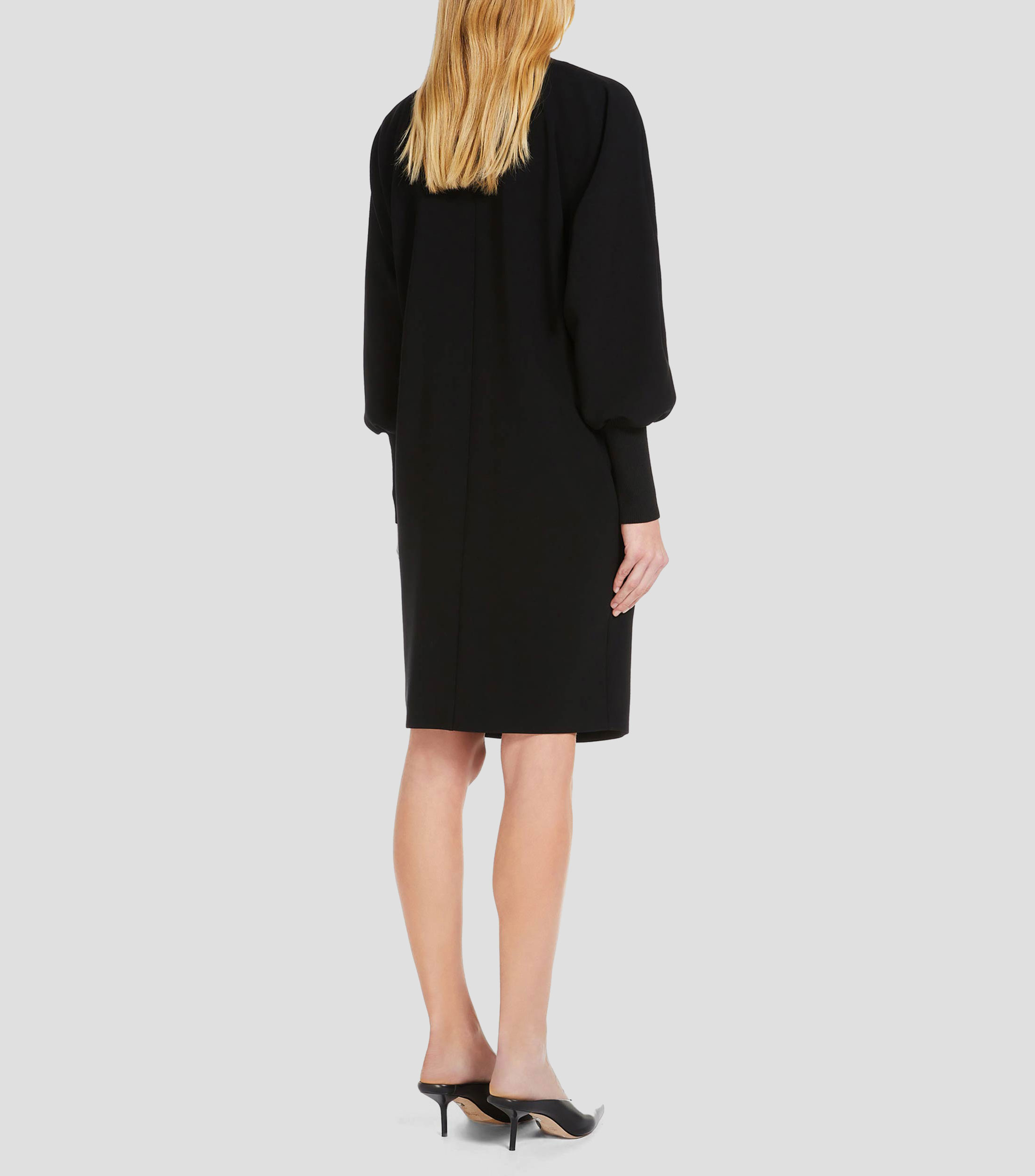 Vestido midi manga larga liso Mujer