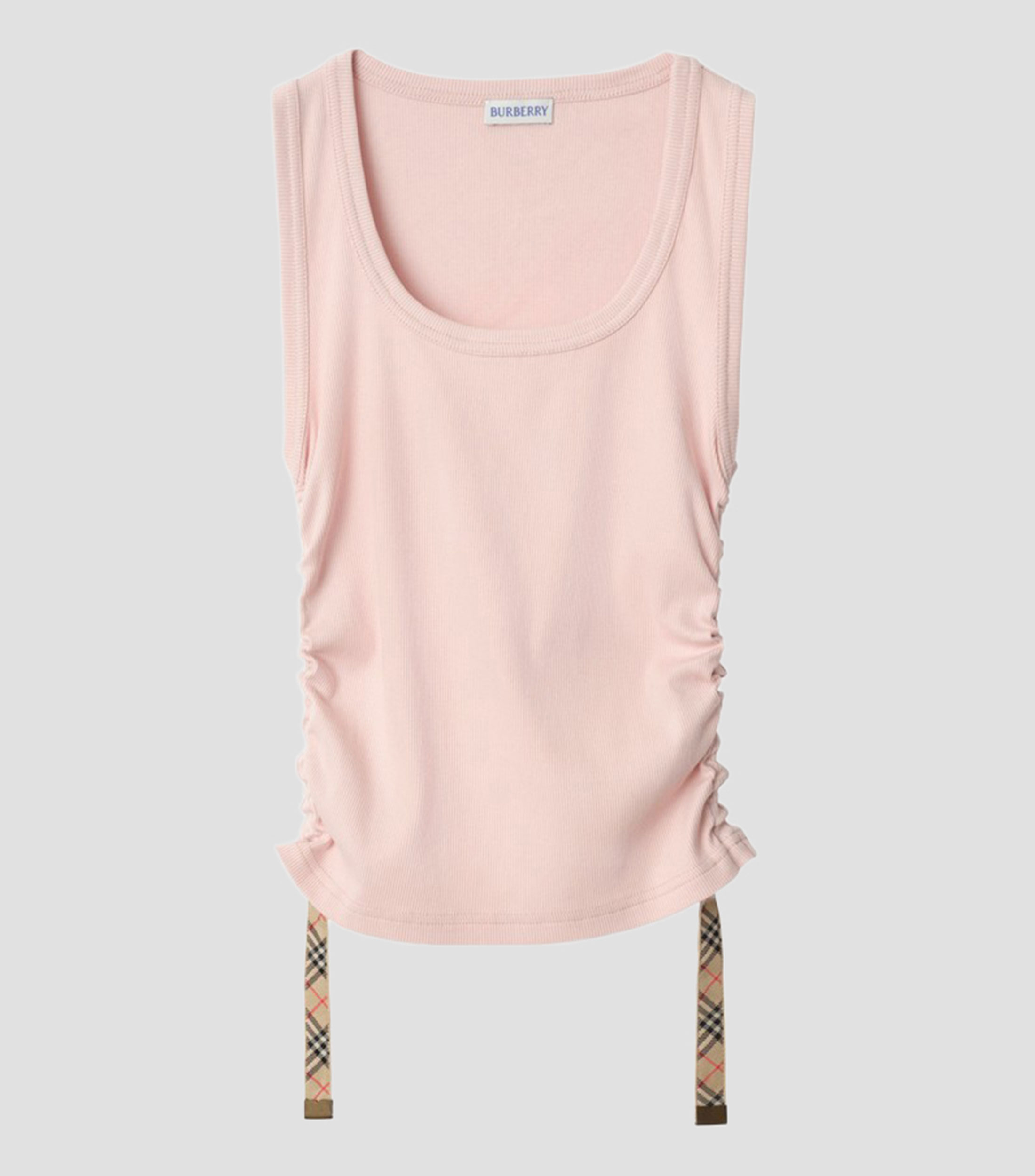 Playera cuello redondo sin mangas liso Mujer