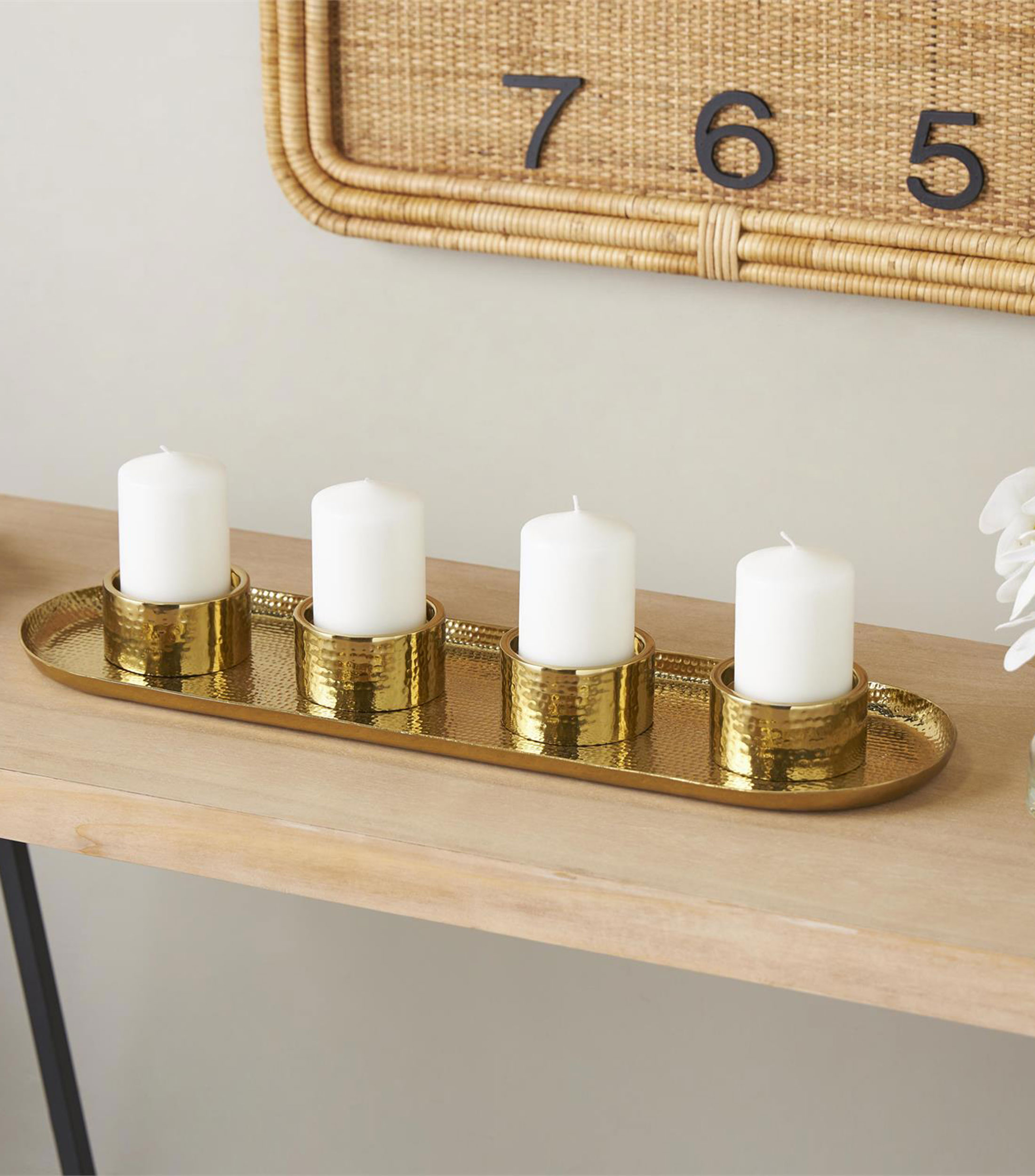 Candelabro en acero inoxidable
