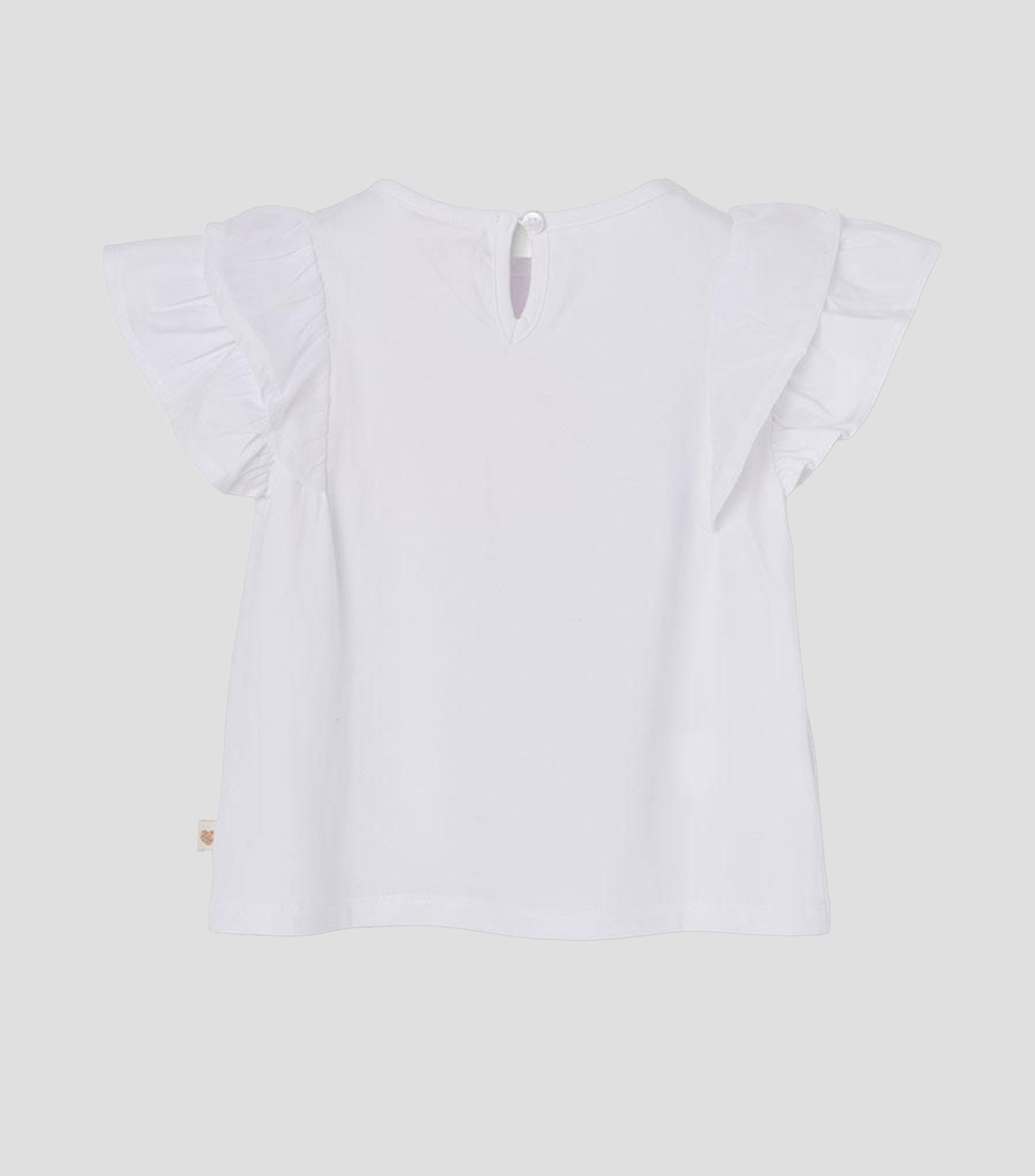 Playera cuello redondo manga corta estampada Niña