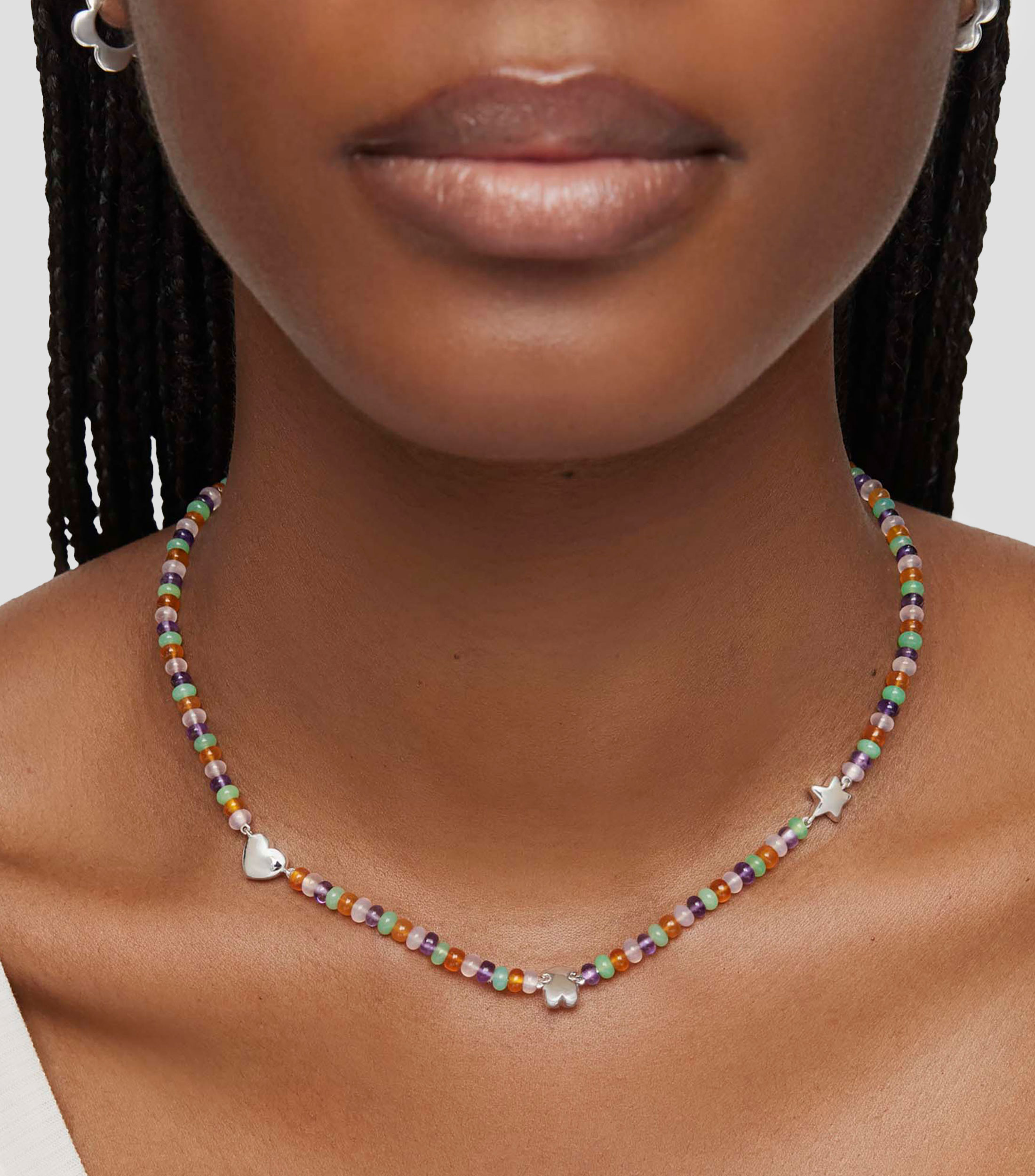 Collar con Cuentas en Plata .925 Mujer