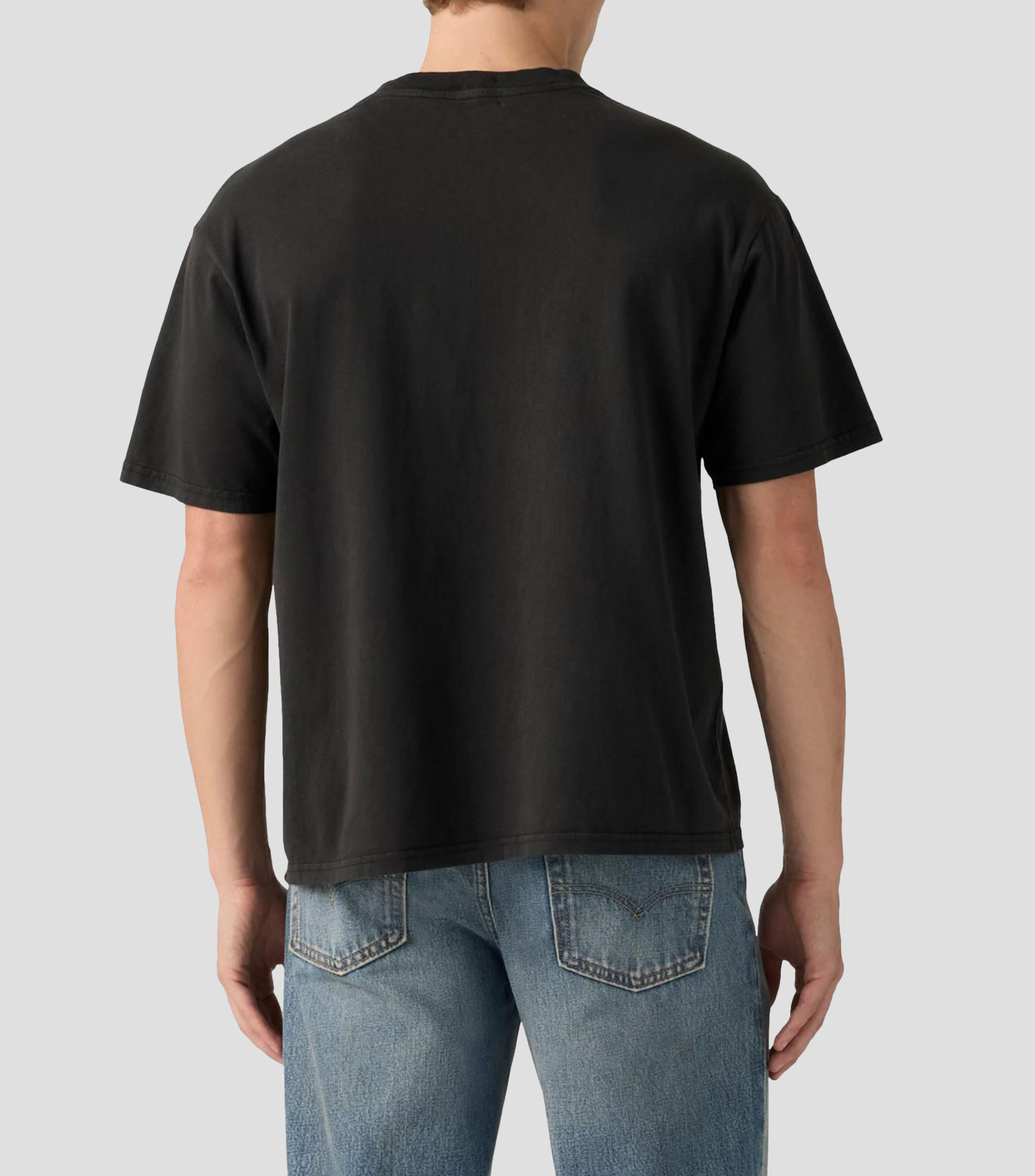 Playera de cuello redondo manga corta liso Hombre