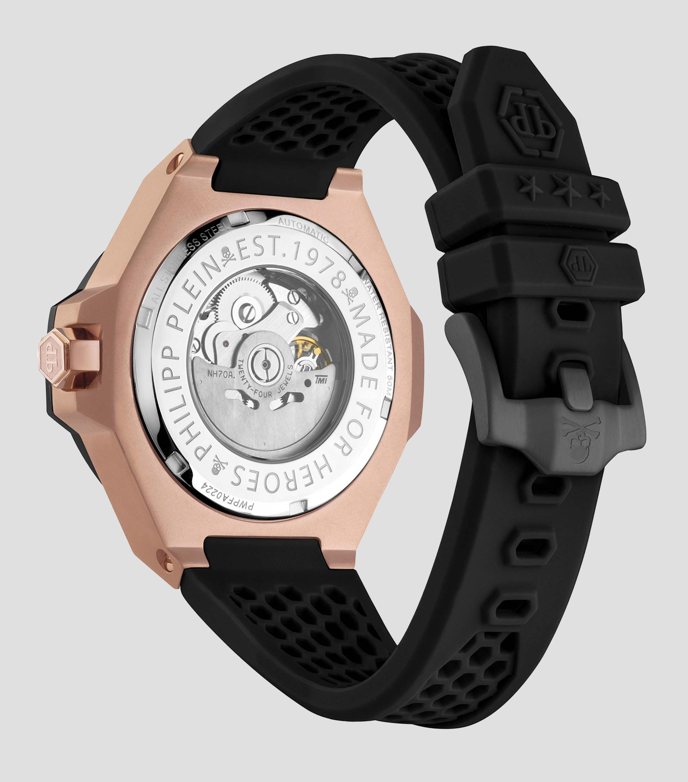 Reloj para Hombre Plein Skeleton Royal, Negro