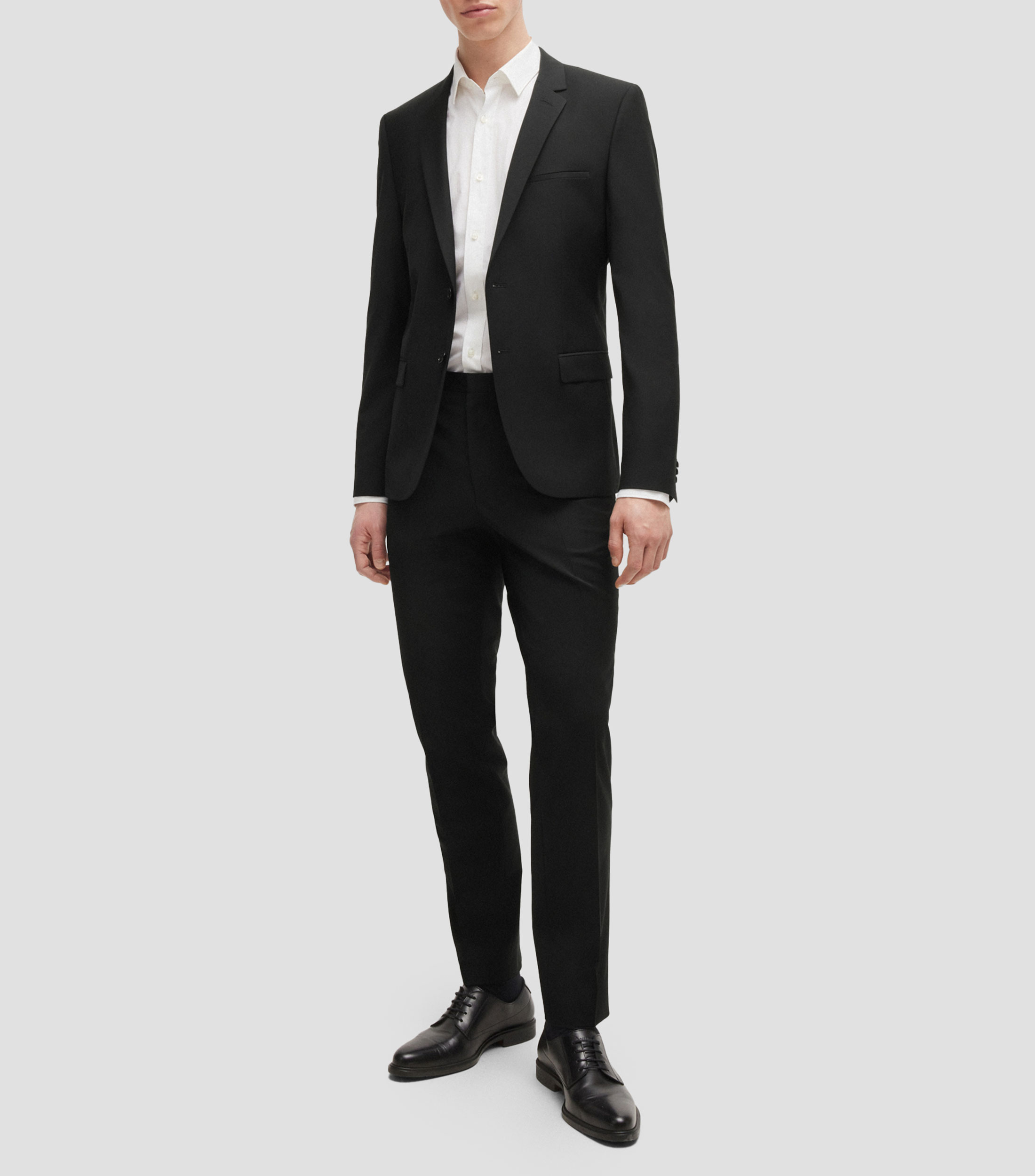 Saco extra slim en mezcla de lana elástica Hombre