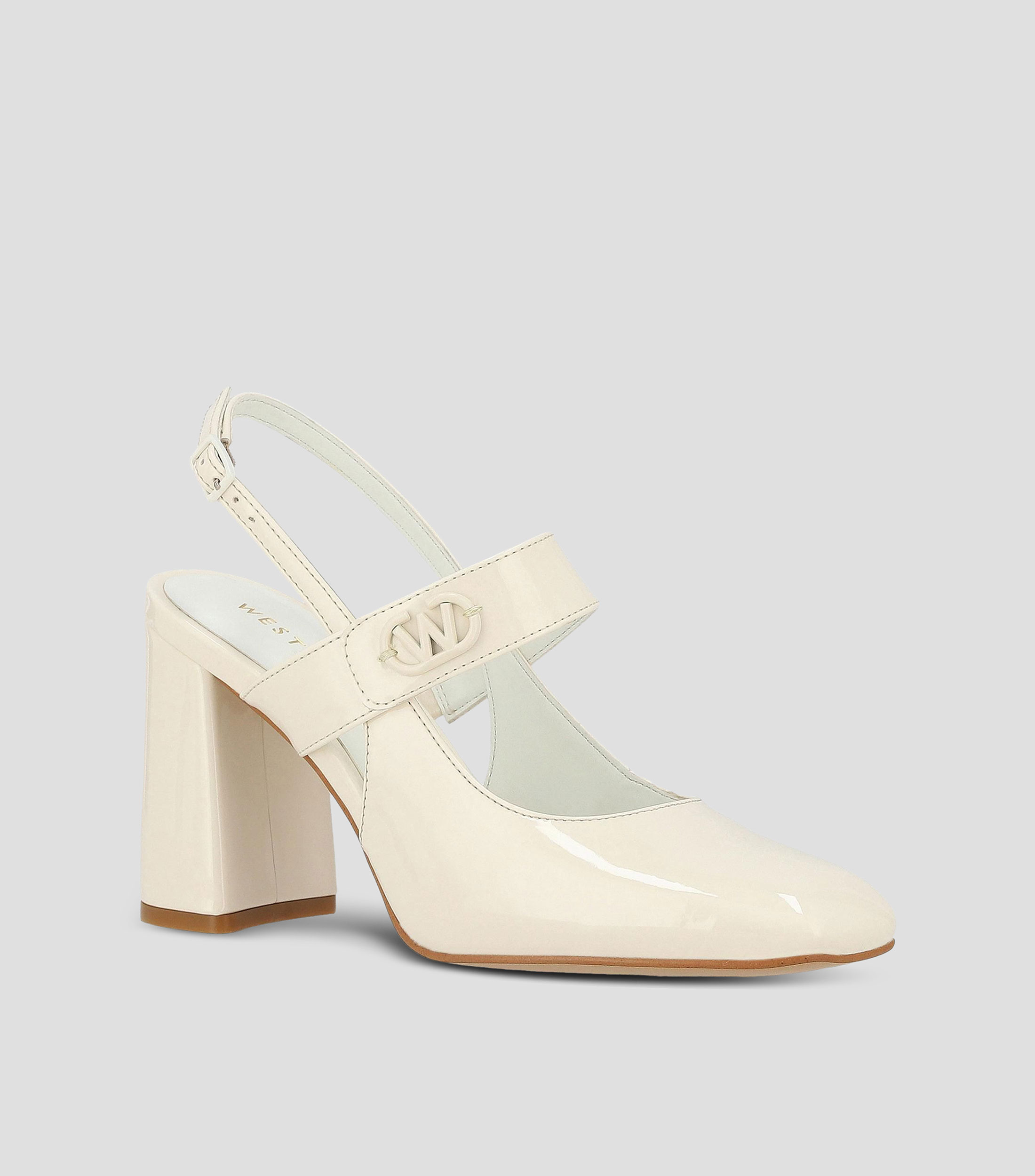 Zapatillas con tacón alto cuadrado Mujer