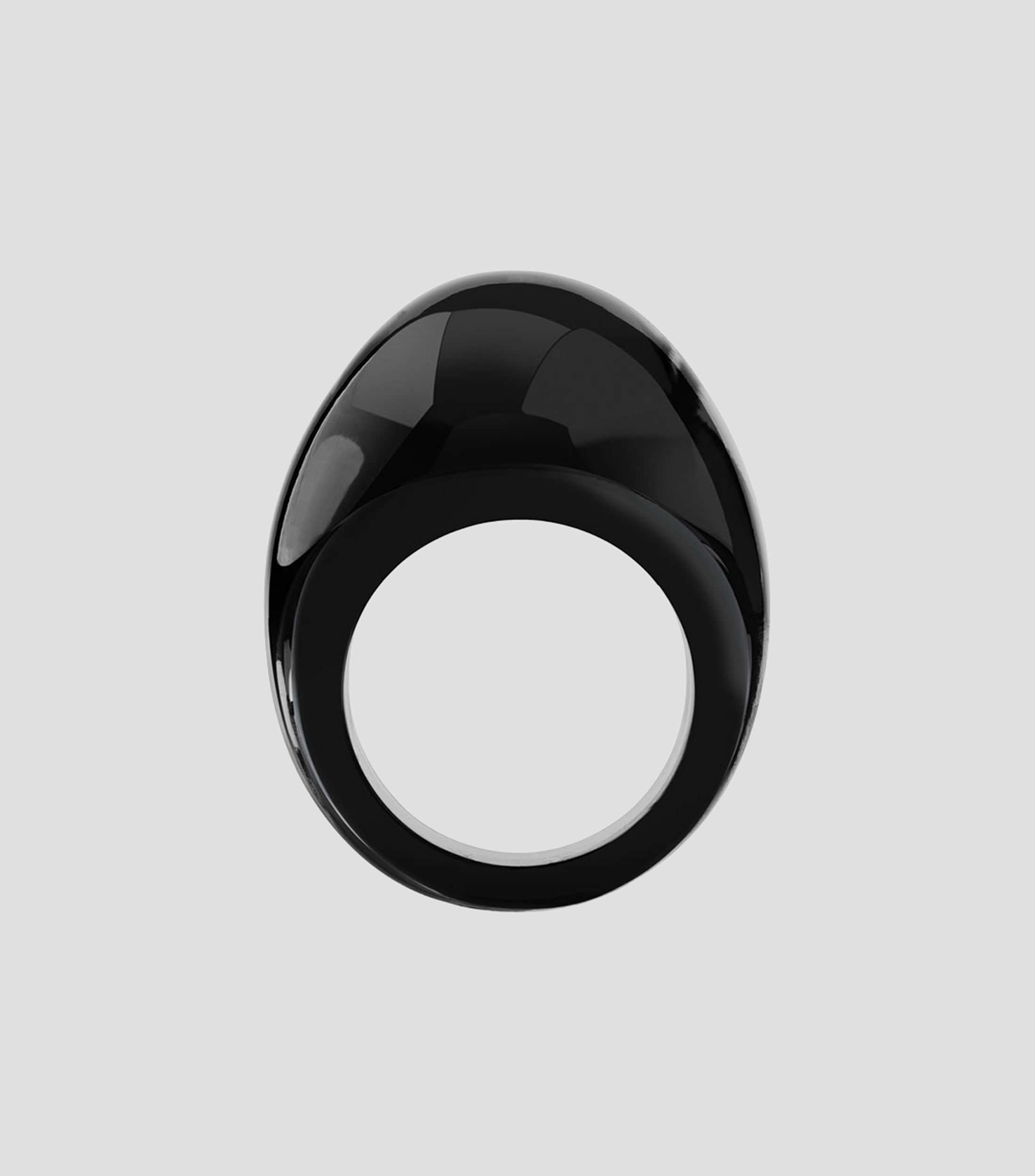 Anillo Cabuchón negro Mujer talla 53