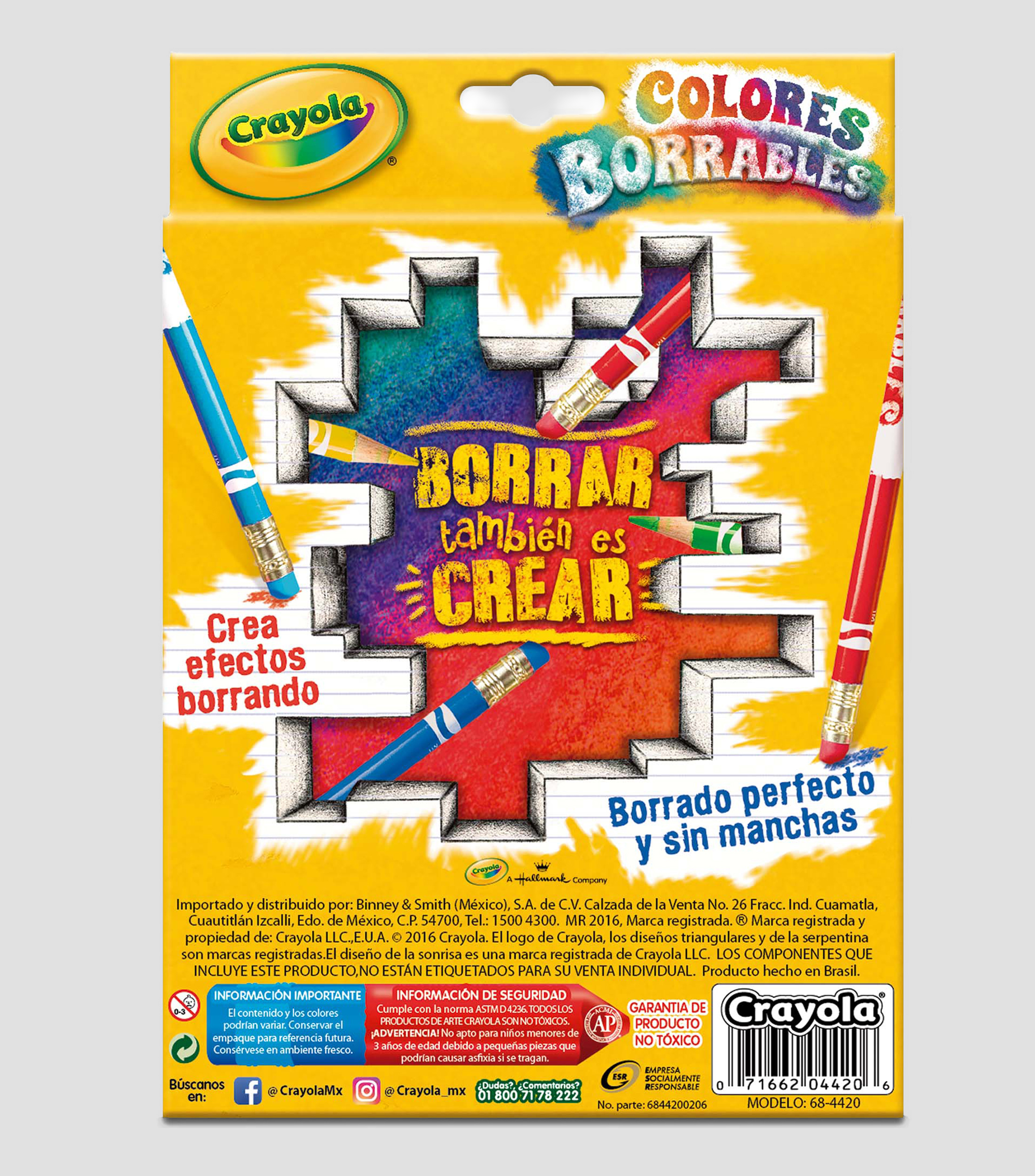 Set 20 Colores Borrables con Sacapuntas