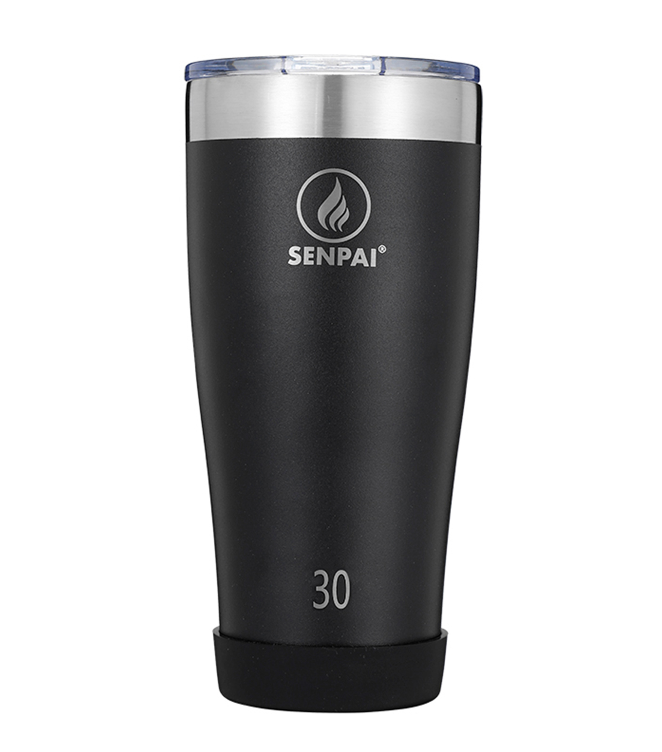 Senpai Vaso Con Tapa Negro 887Ml
