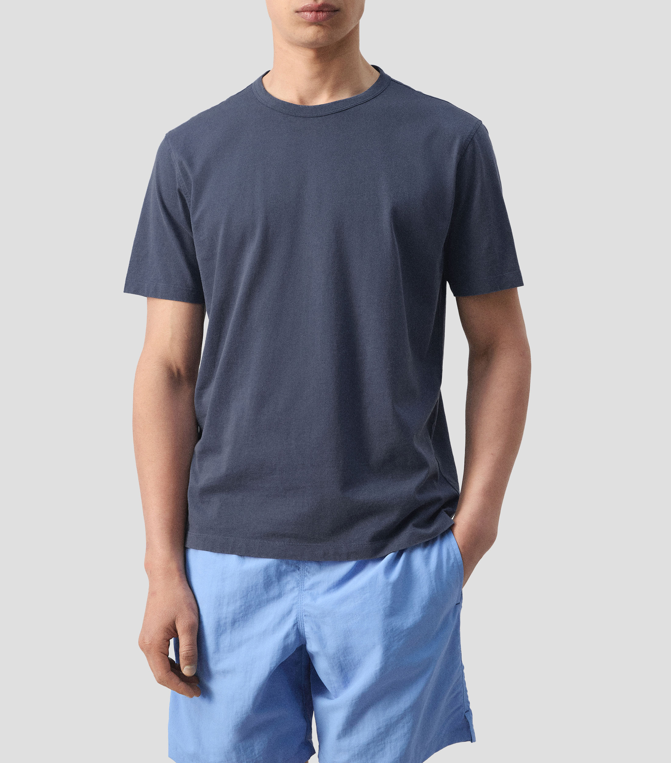 Playera cuello redondo manga corta lisa Hombre