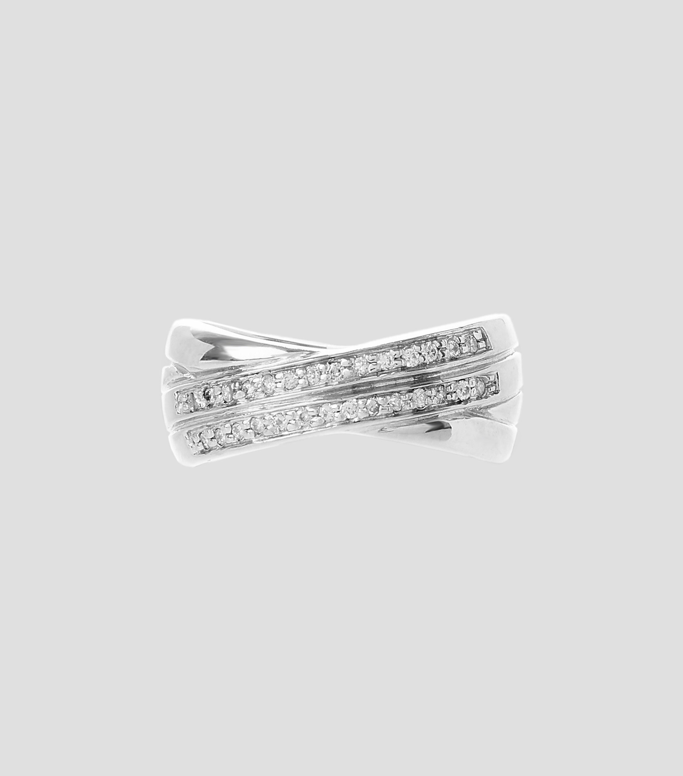 Anillo en Oro blanco de 14 kilates con diamantes Mujer