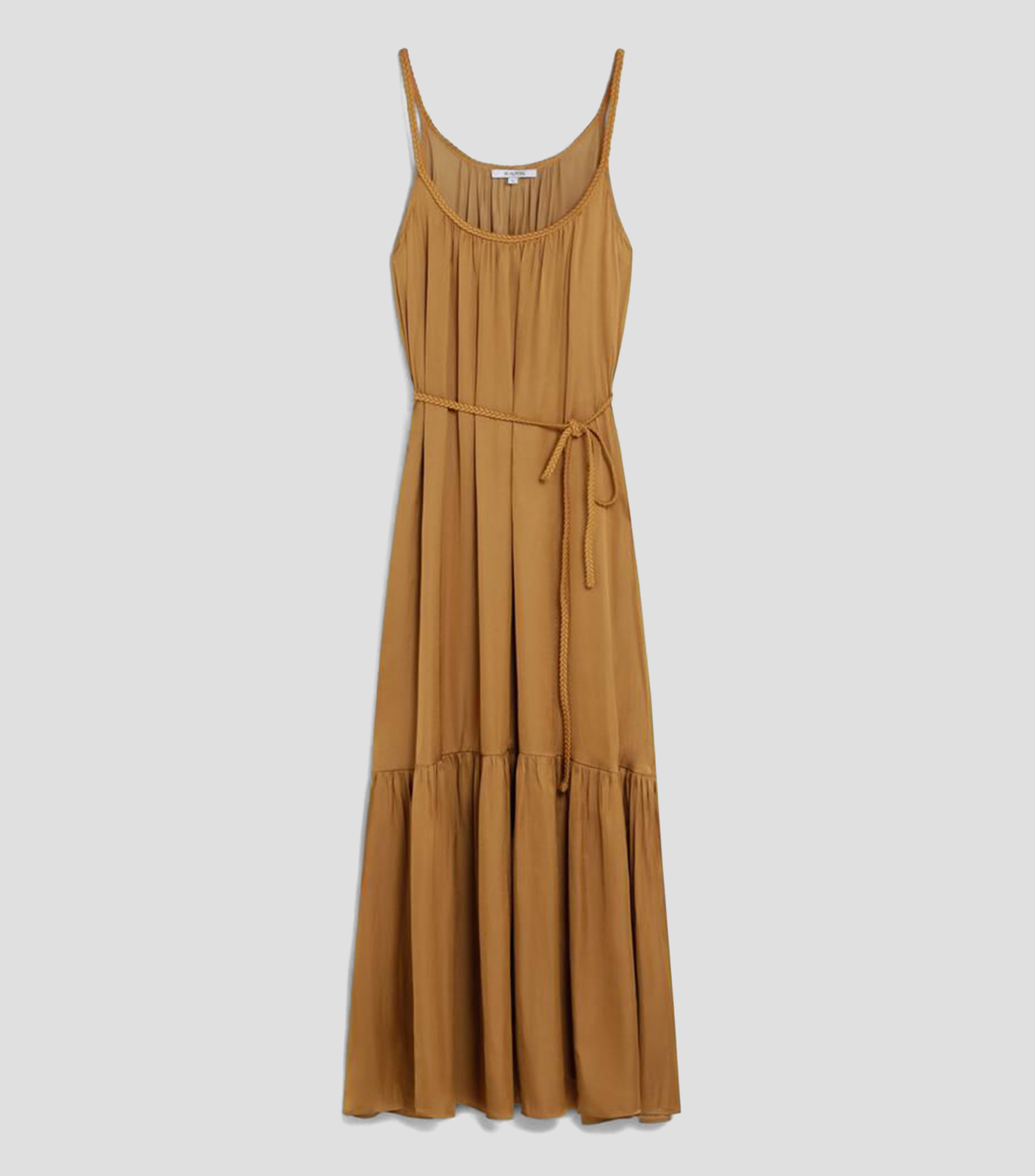 Vestido largo liso Mujer