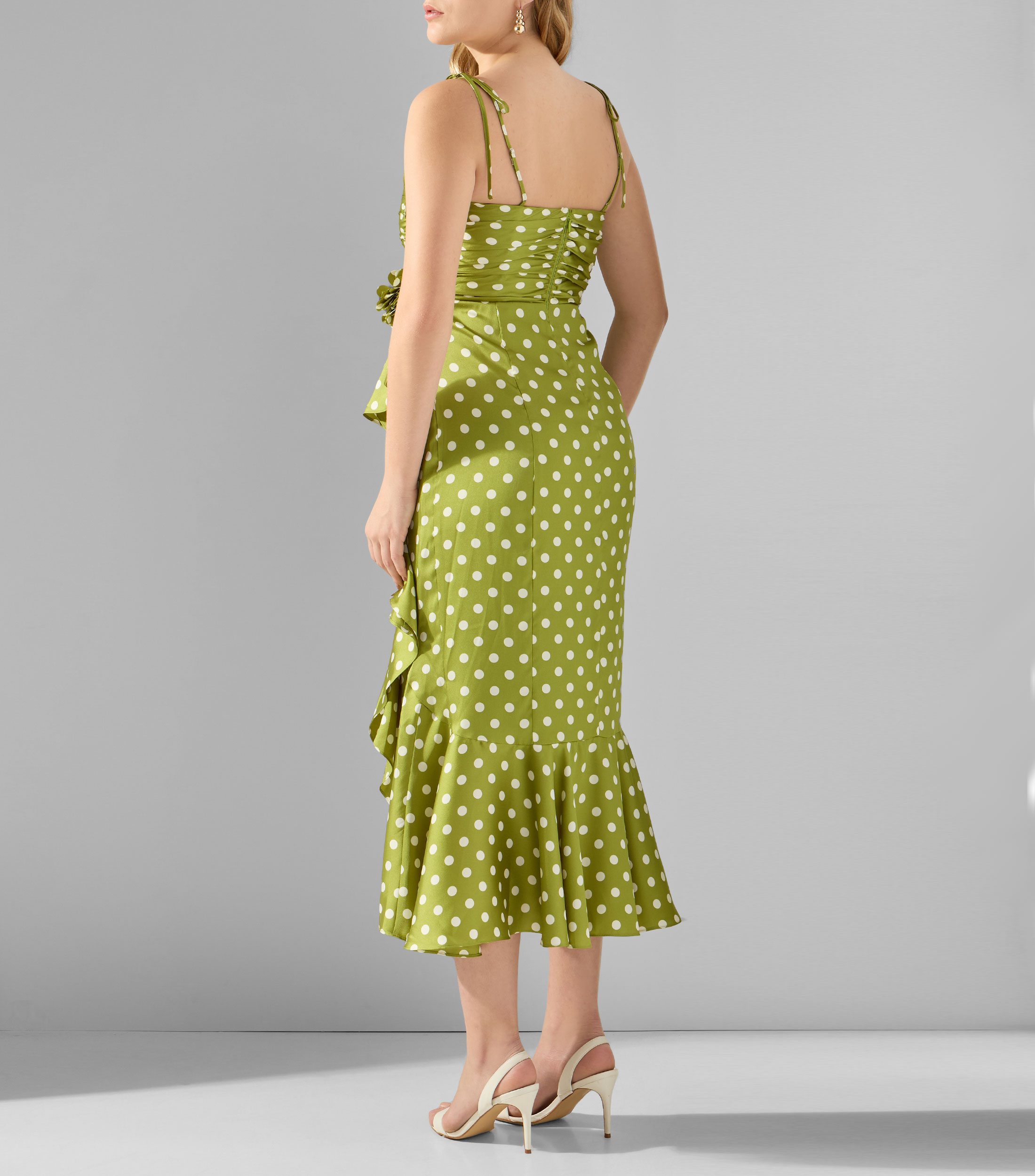 Vestido largo estampado Mujer