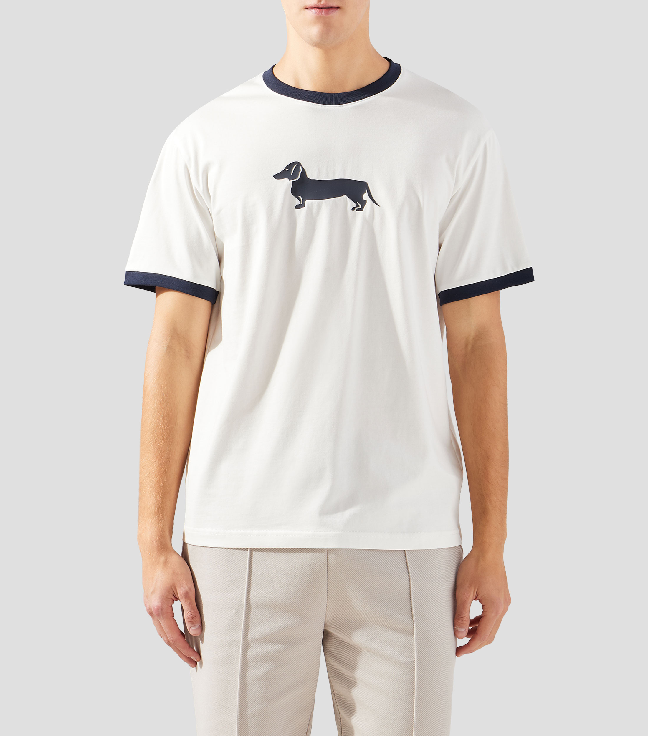 Playera cuello redondo manga corta lisa Hombre
