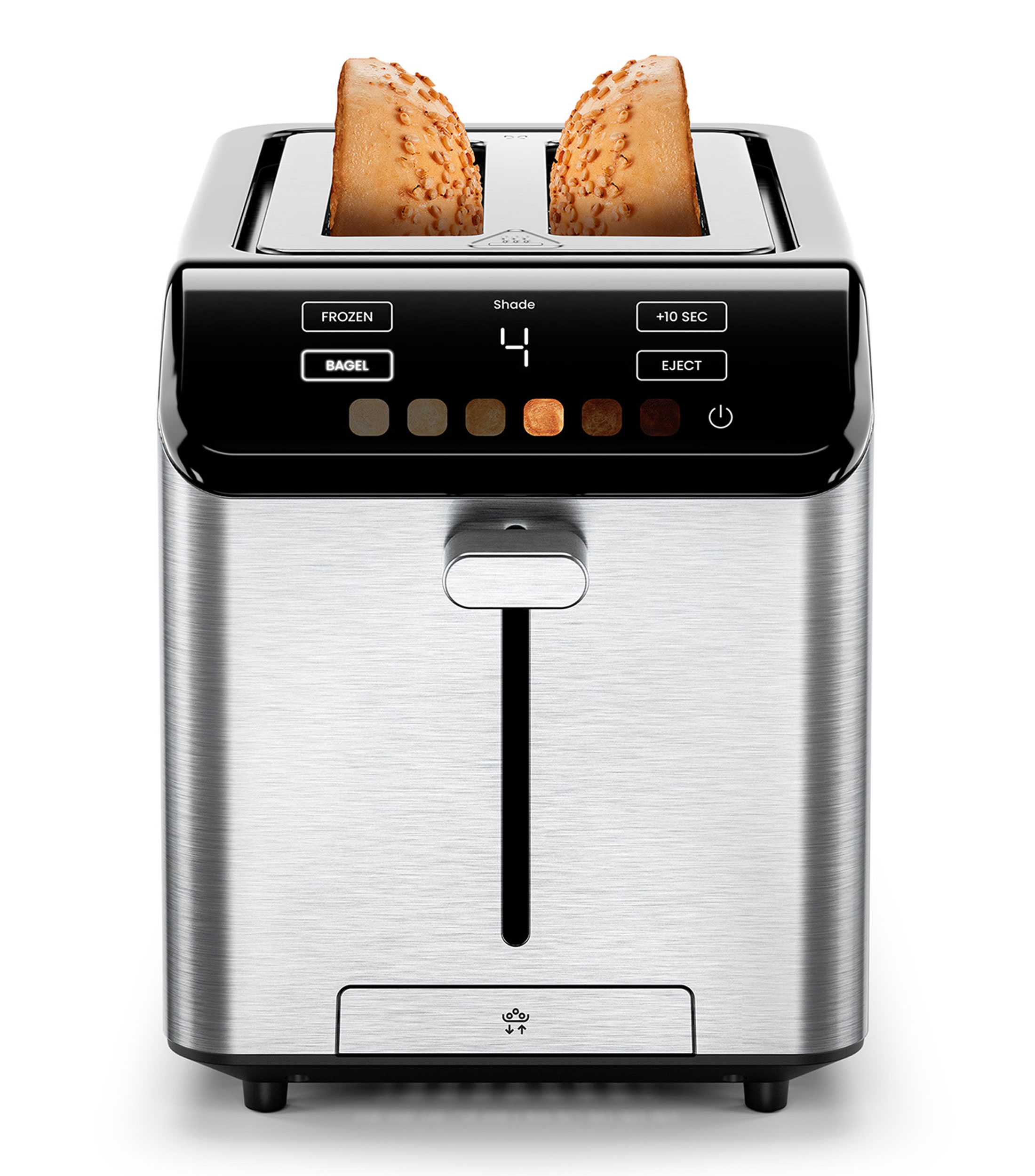 Tostador de pan digital de dos rebanadas