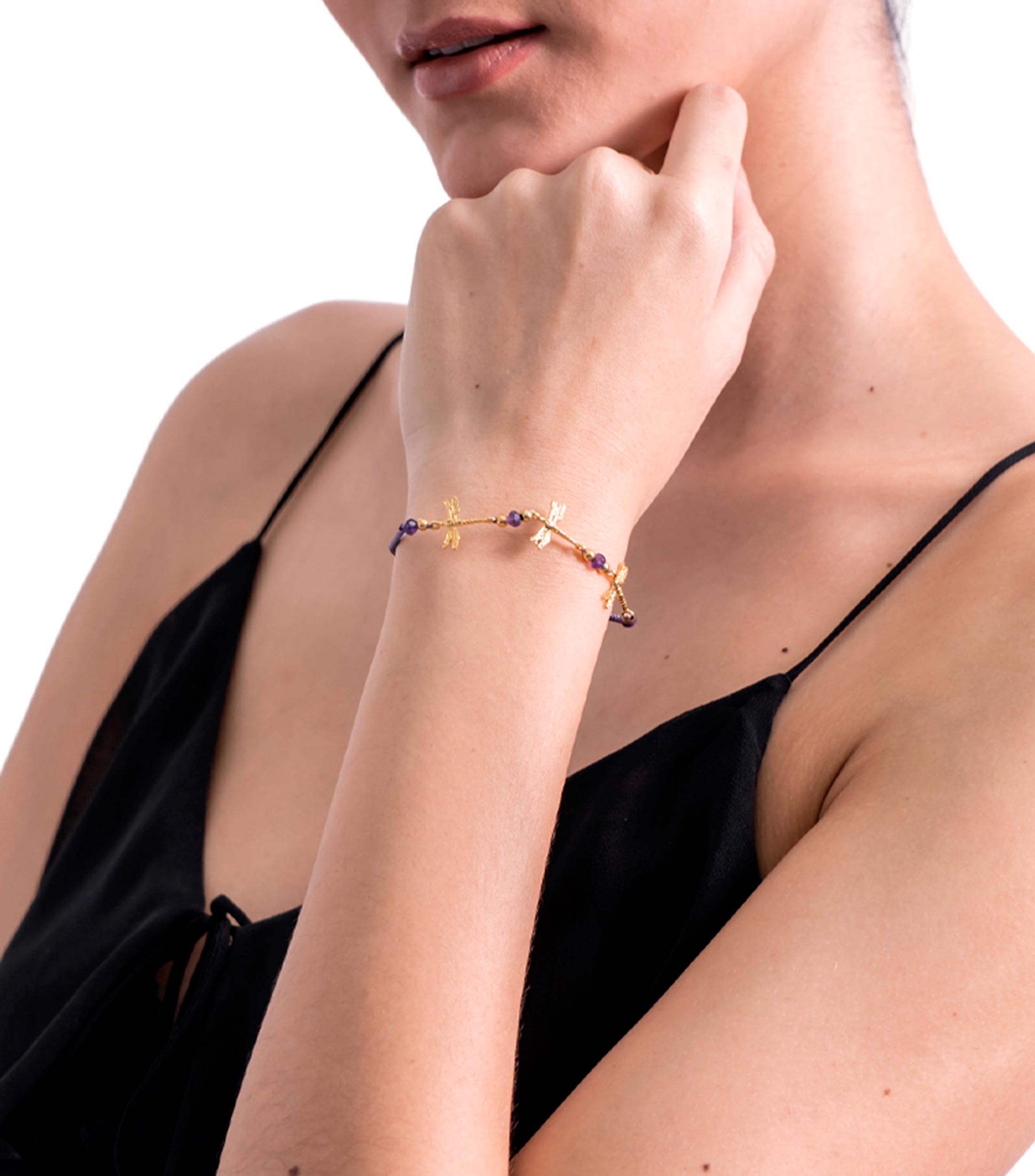 Pulsera de hilo con libelulas Mujer
