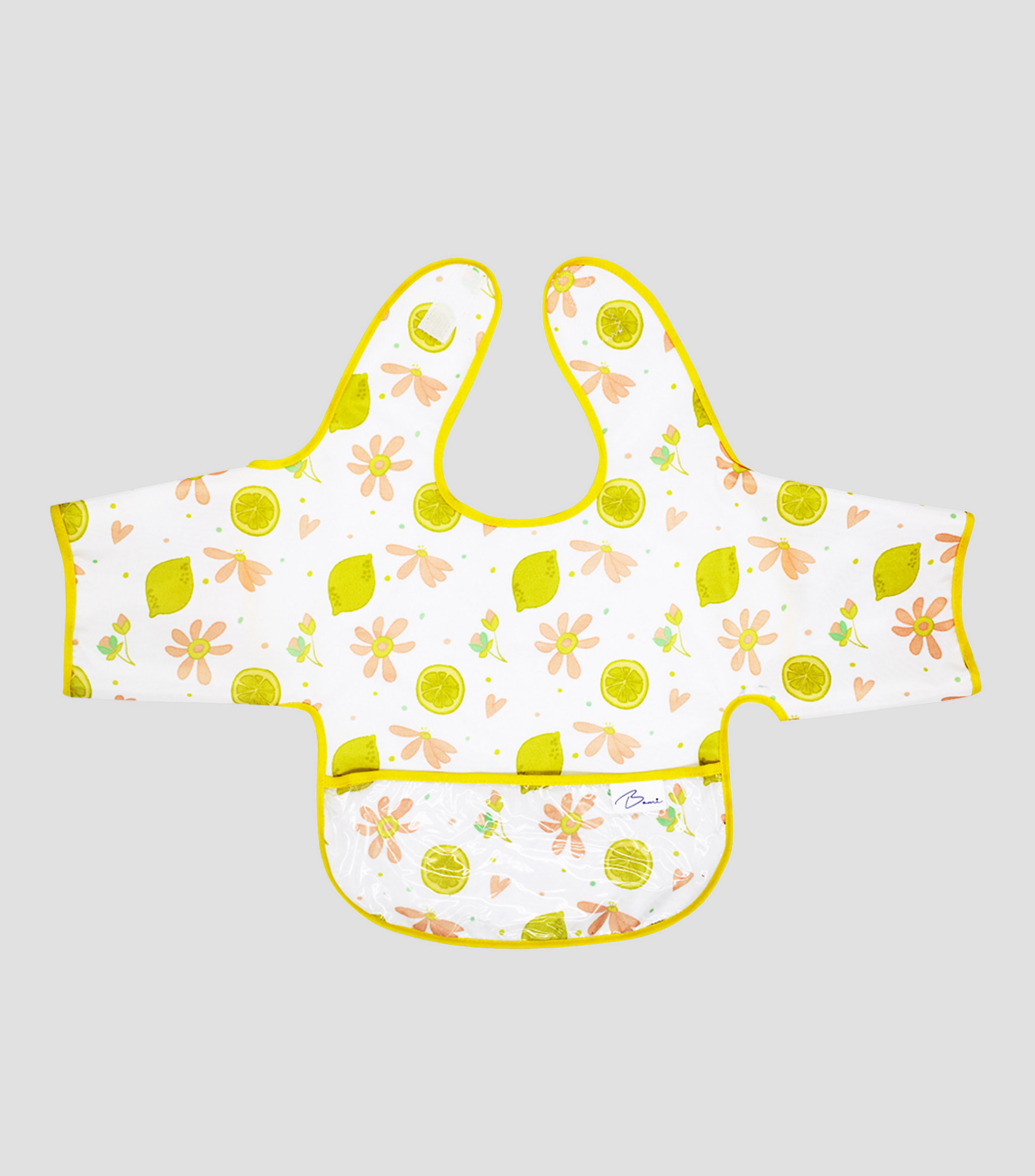 Babero impermeable con mangas y charola en poliester Bebe