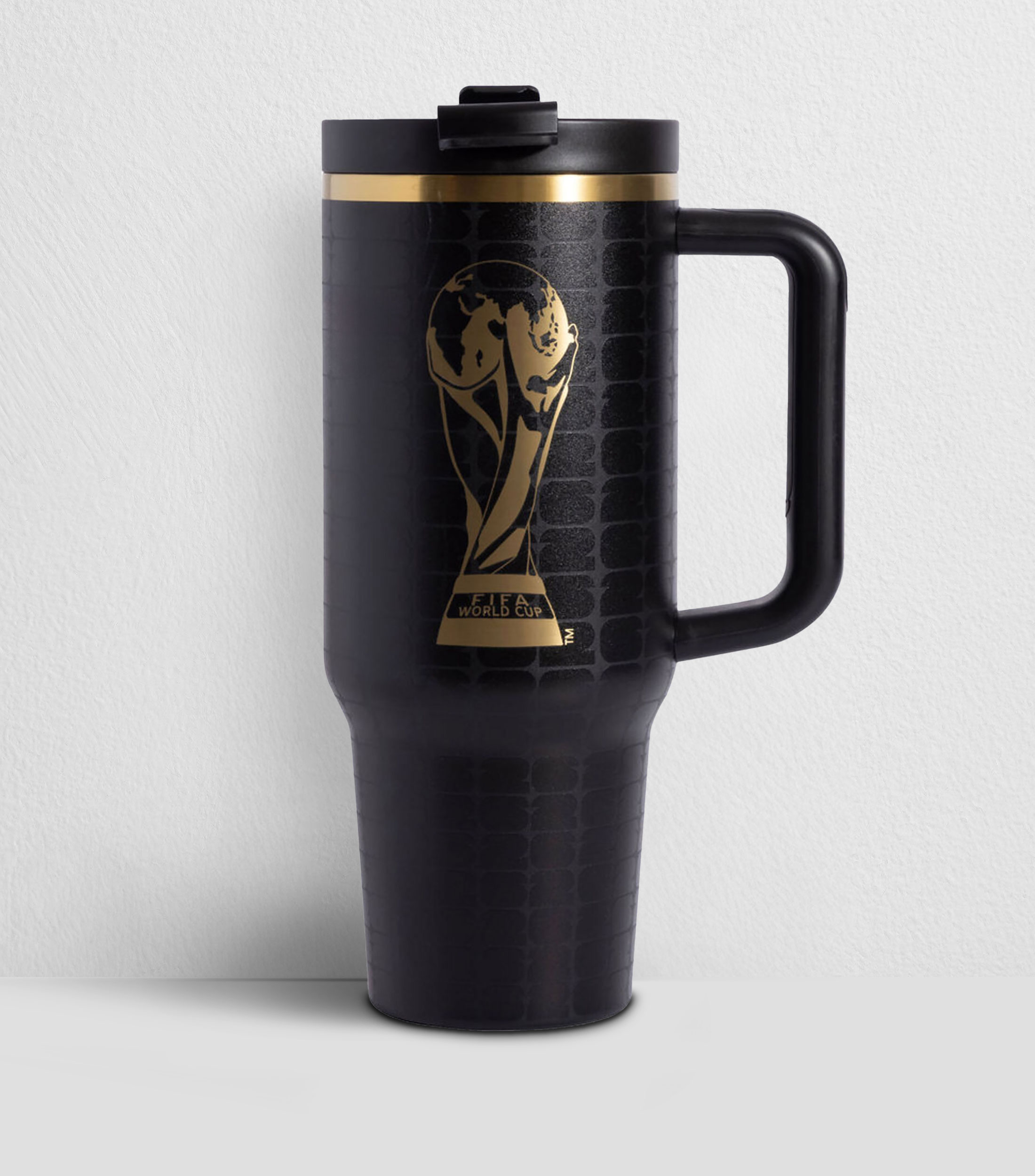Termo FIFA World Cup 2026 negro en acero inoxidable, 1.18 ml