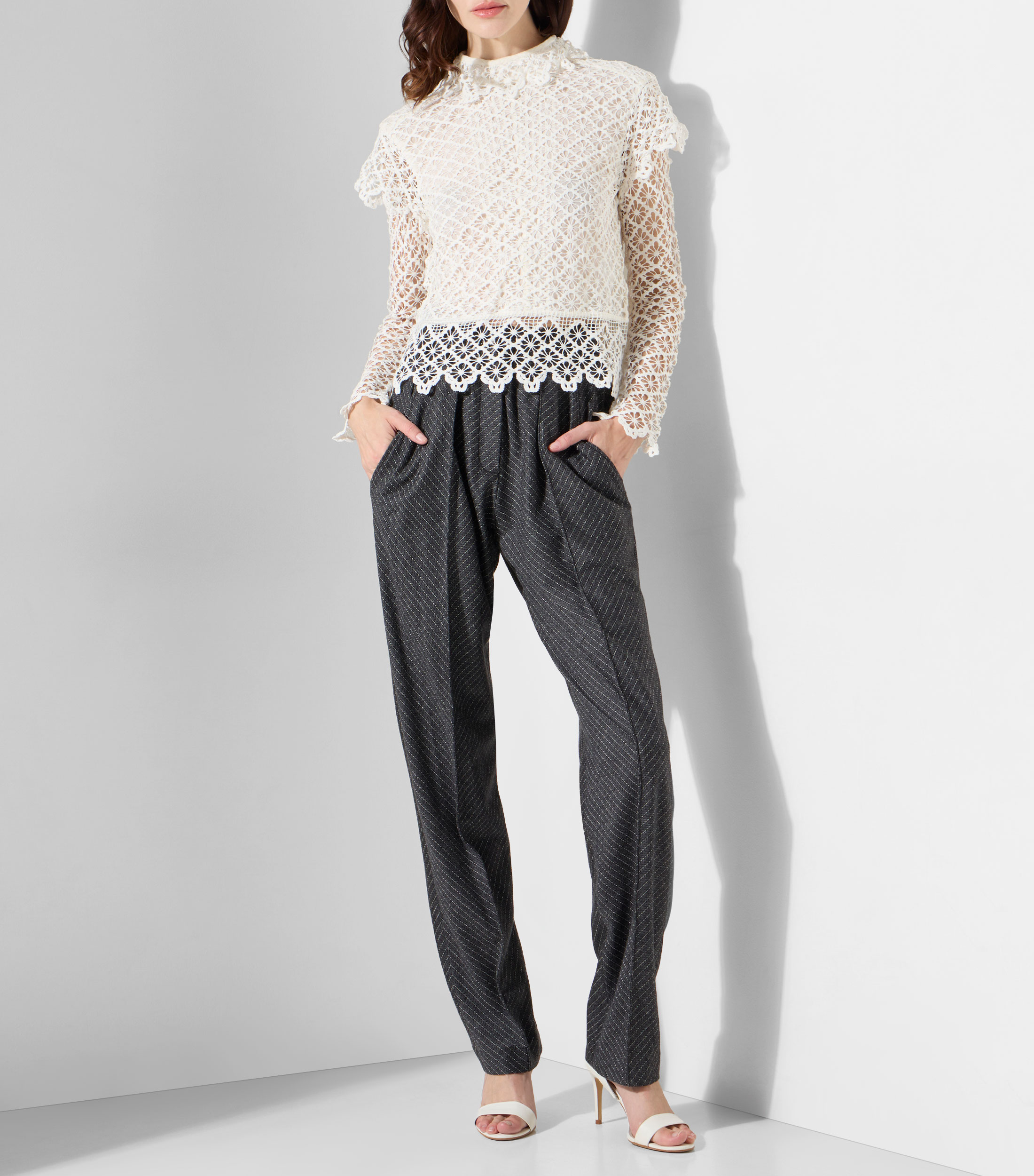 Blusa lisa manga larga Mujer