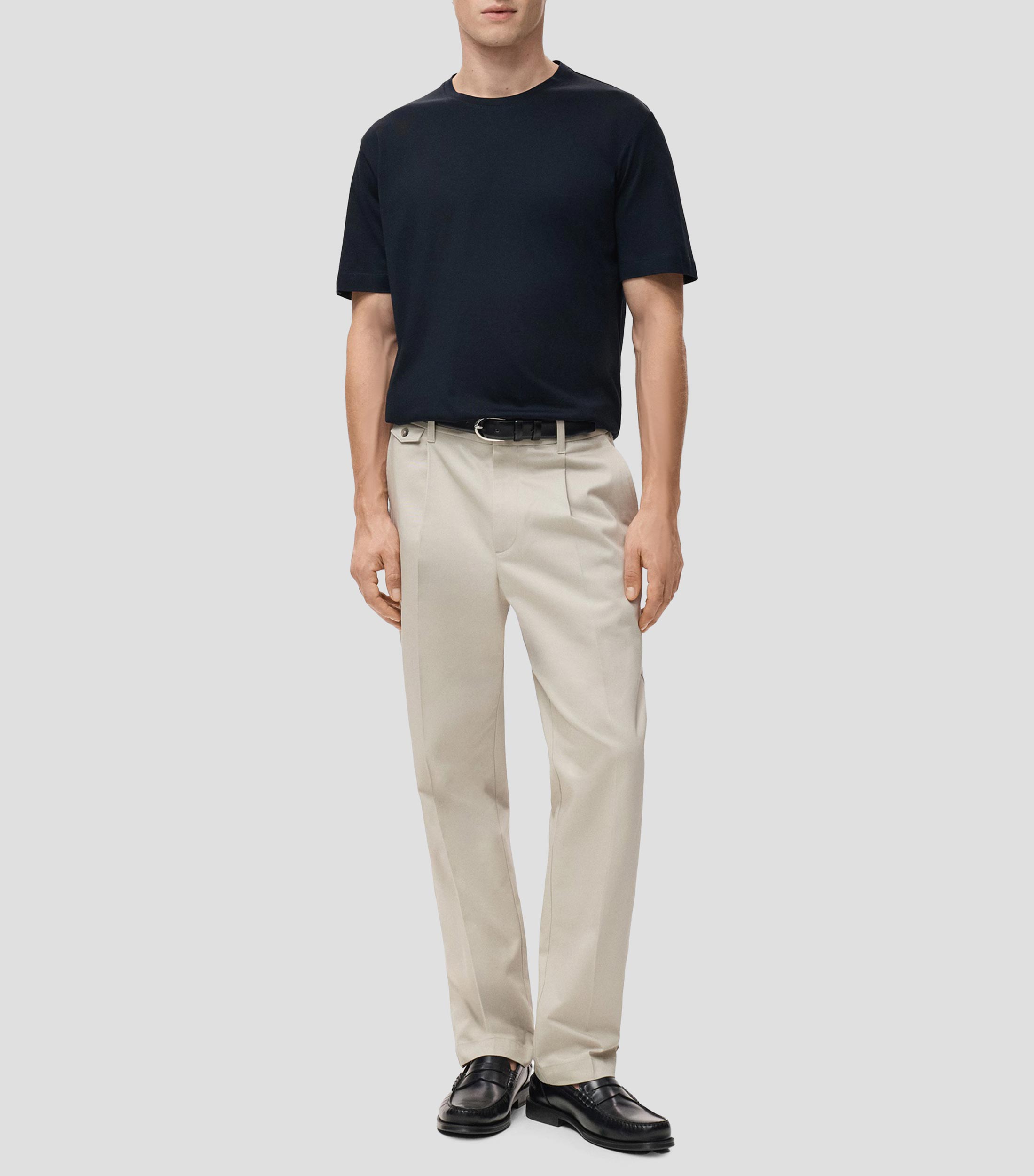 Playera cuello redondo manga corta lisa Hombre