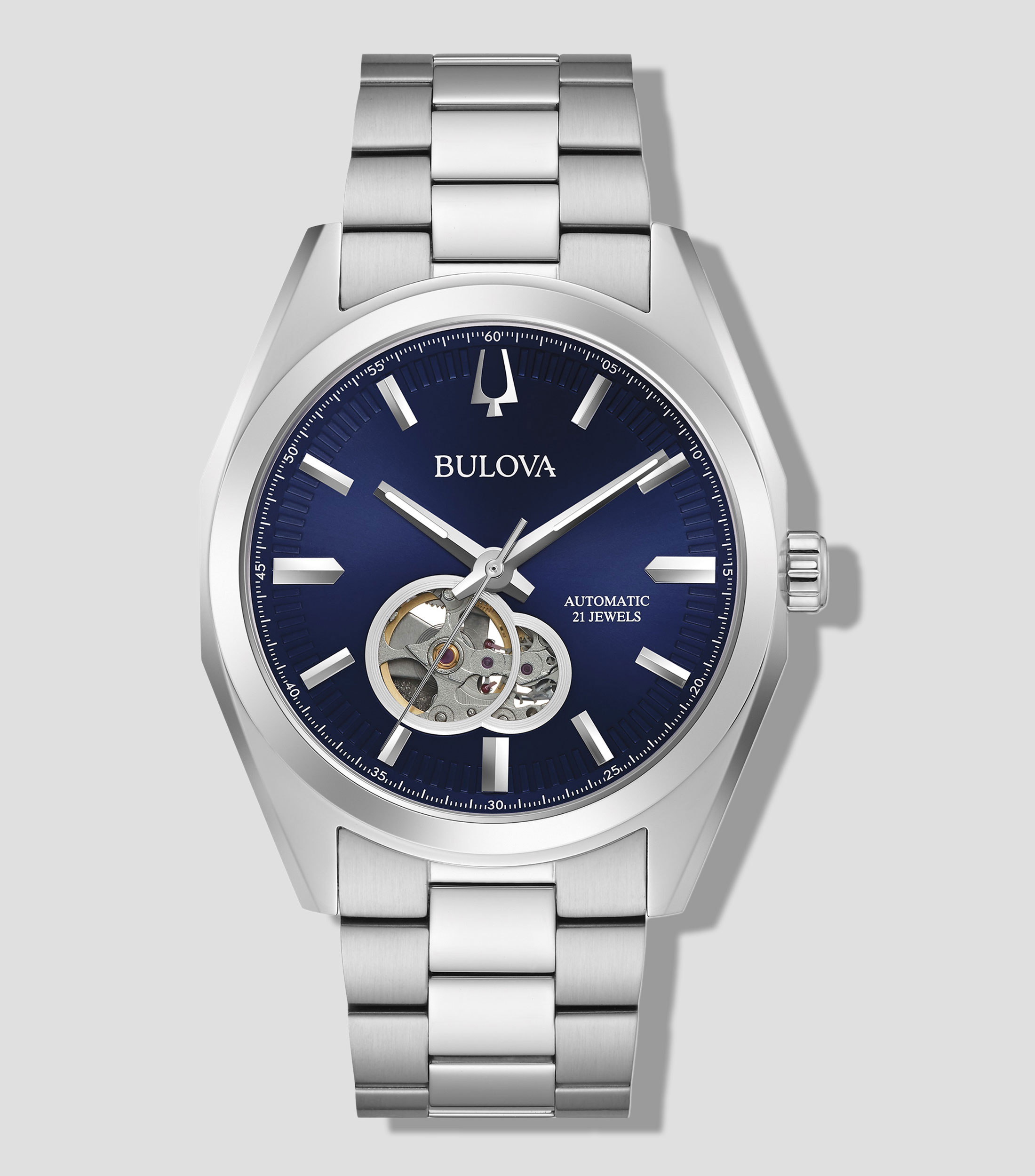Reloj para hombre Surveyor Casual Azul, engranes visibles