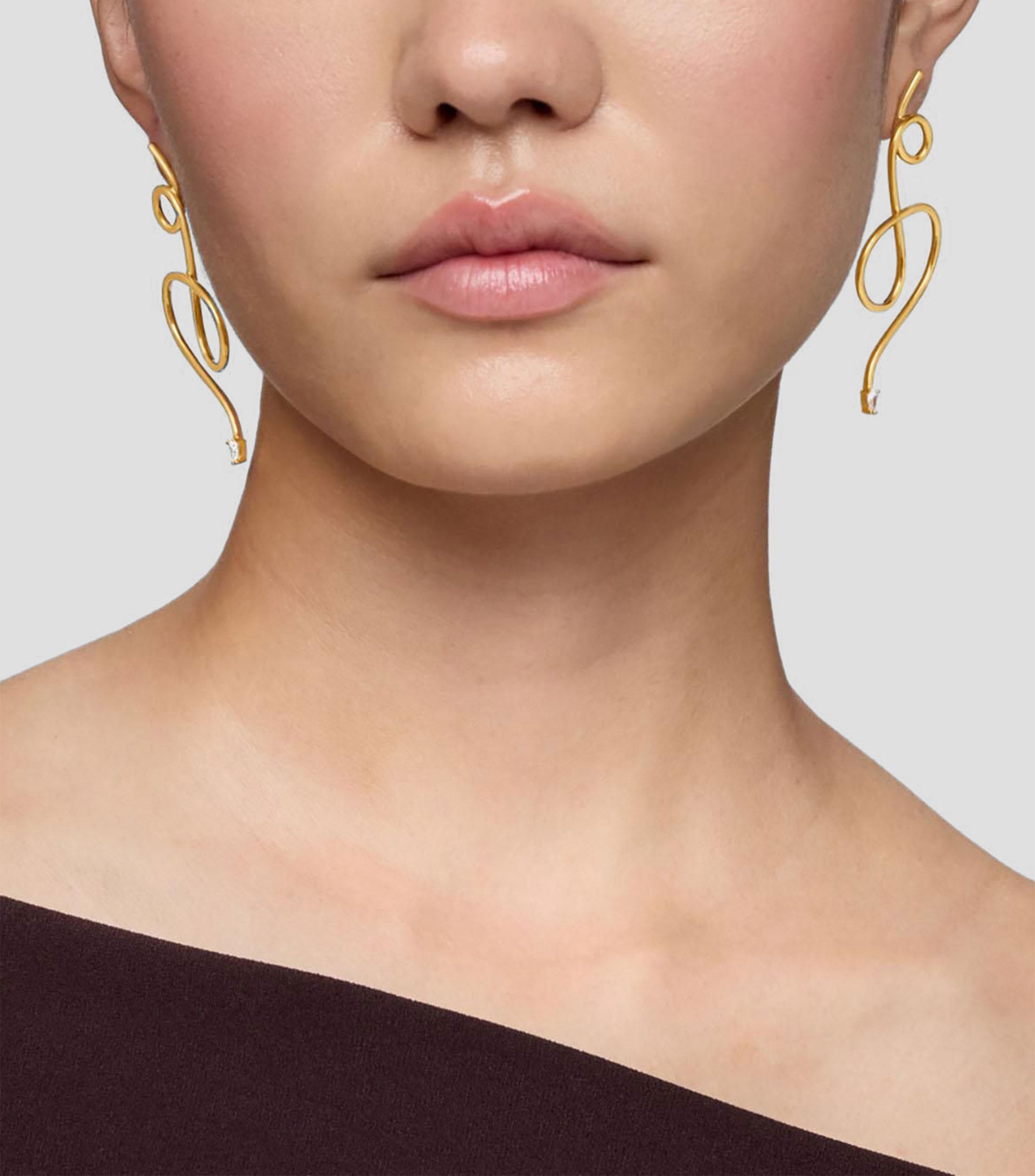 Aretes en plata Lio LGD con diamantes Mujer