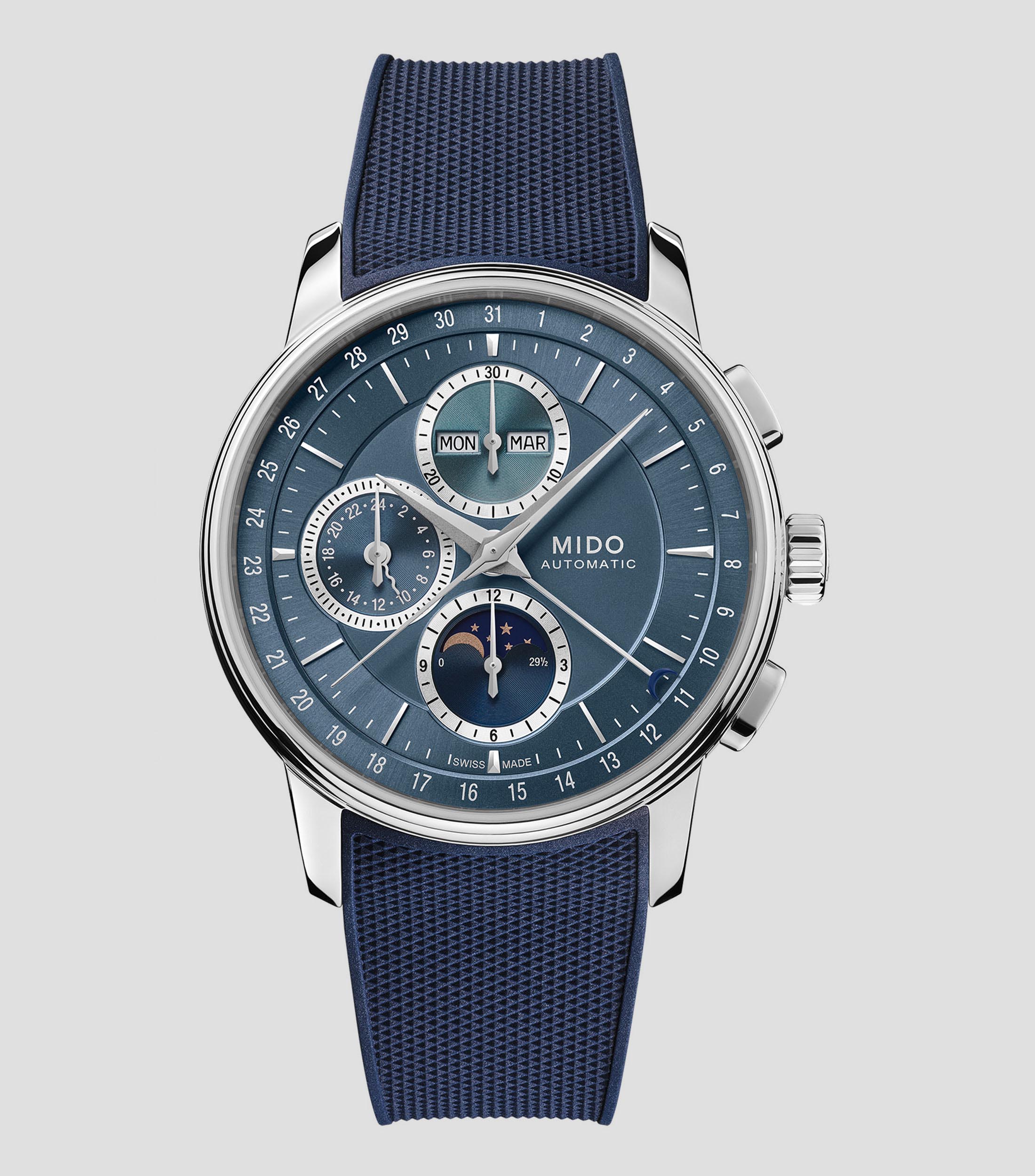 Reloj para Hombre Baroncelli Chronograph Moonphase Edicion Especial, Plata