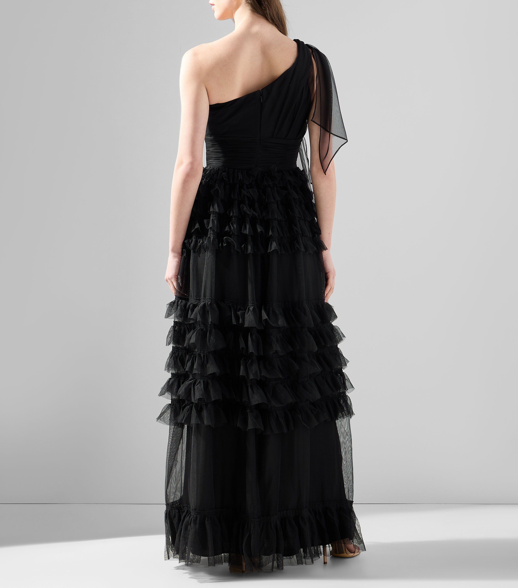 Vestido de fiesta largo liso Mujer