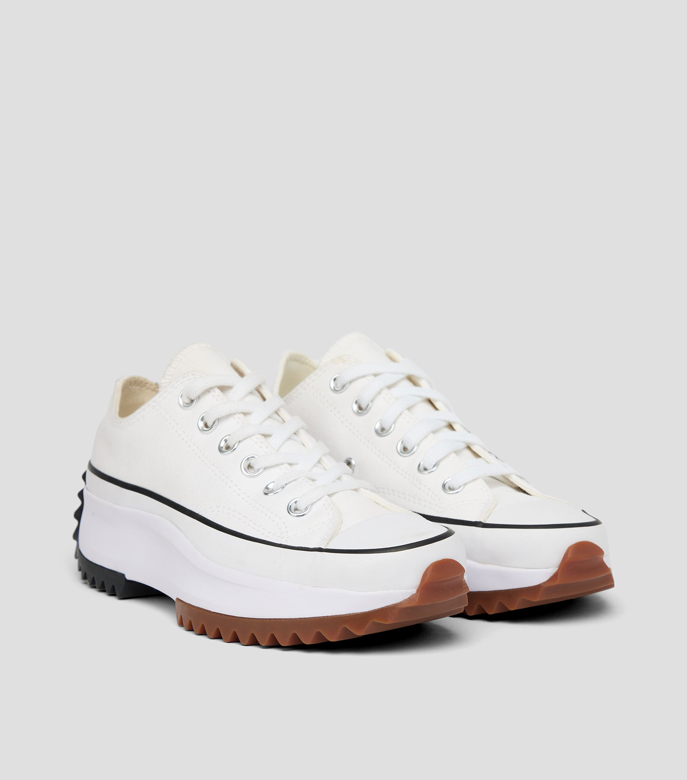 Tenis casuales con plataforma blancos Mujer
