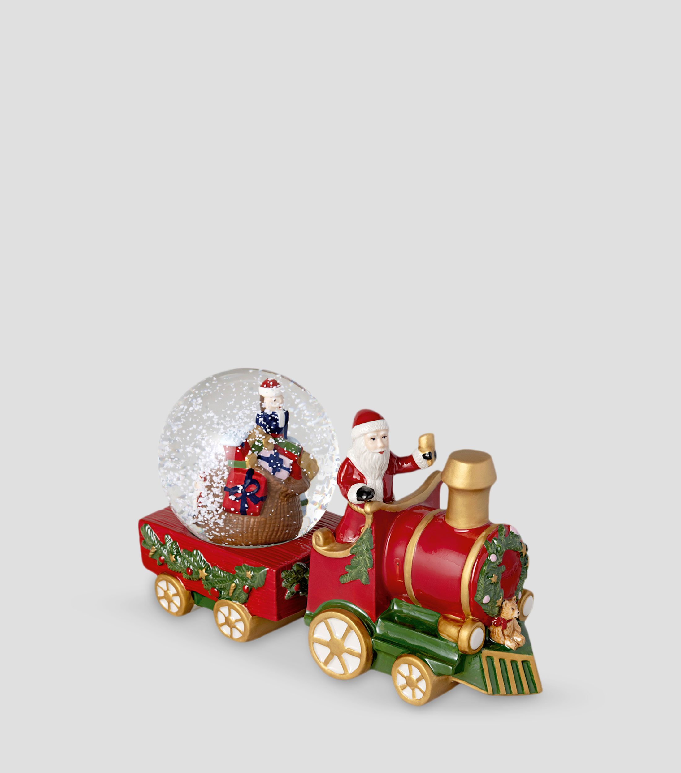 Tren con esfera Christmas toys en Porcelana con Cristal