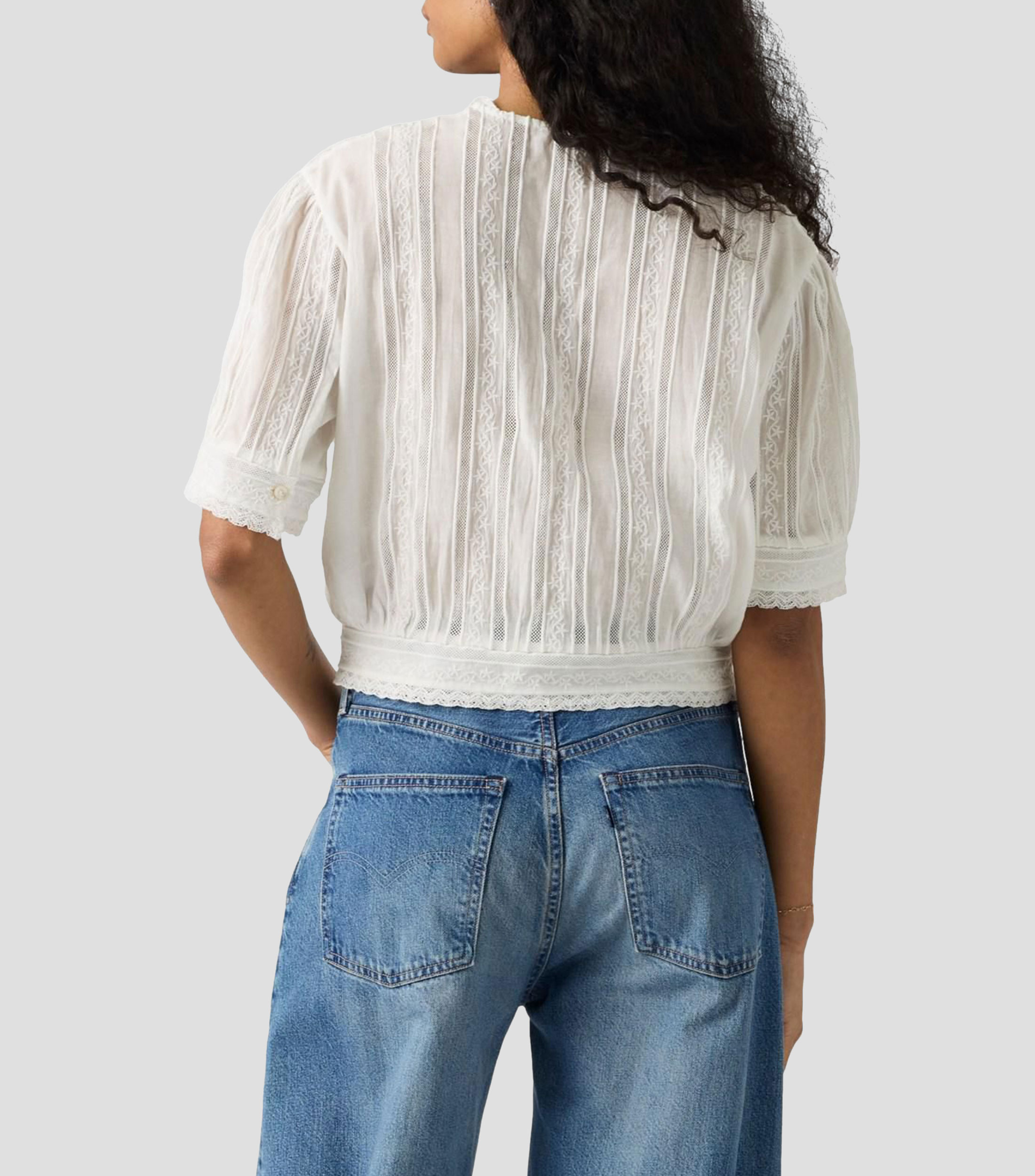 Blusa sólido manga corta Bandit Blue Tab Mujer