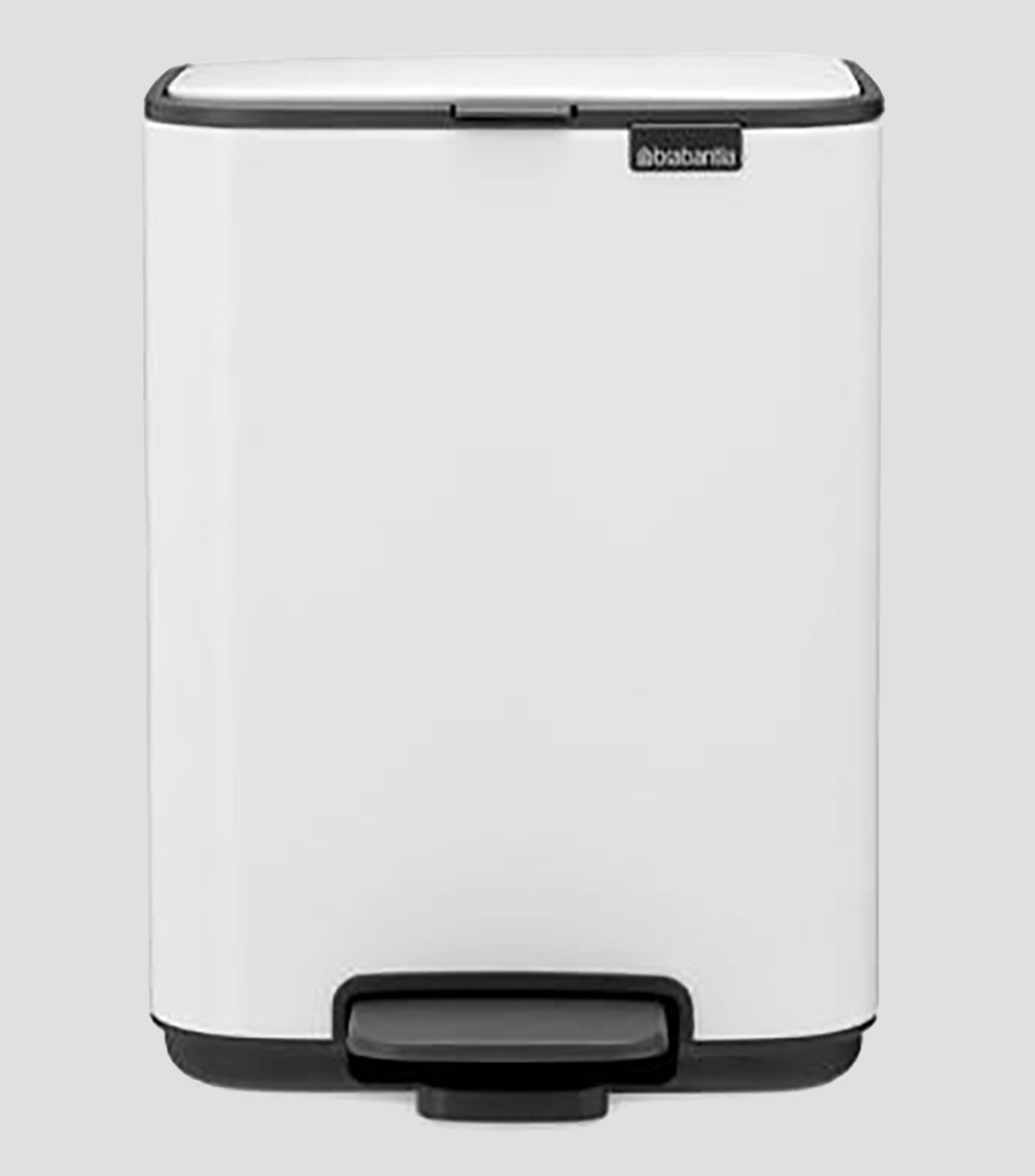 Bote para basura Blanco Bo Pedal Bin en acero inoxidable, 4 L