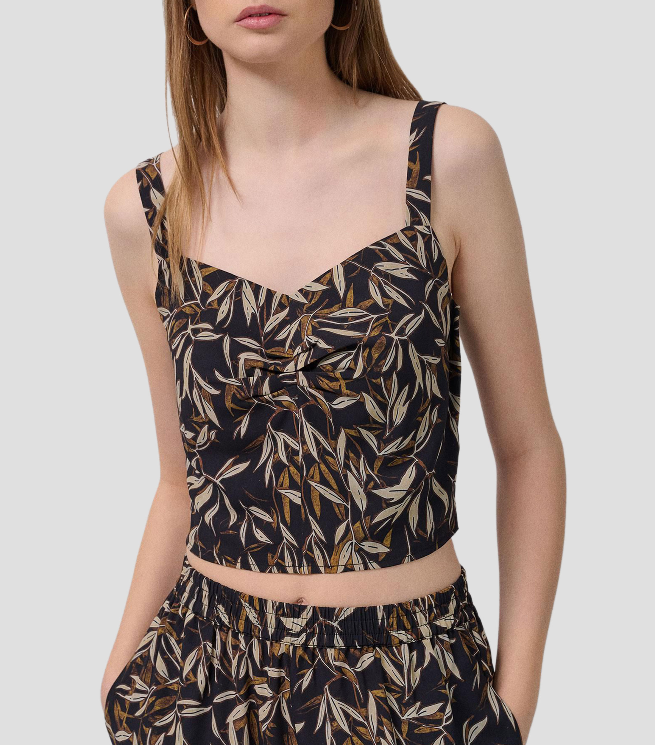 Top con estampado sin mangas Mujer