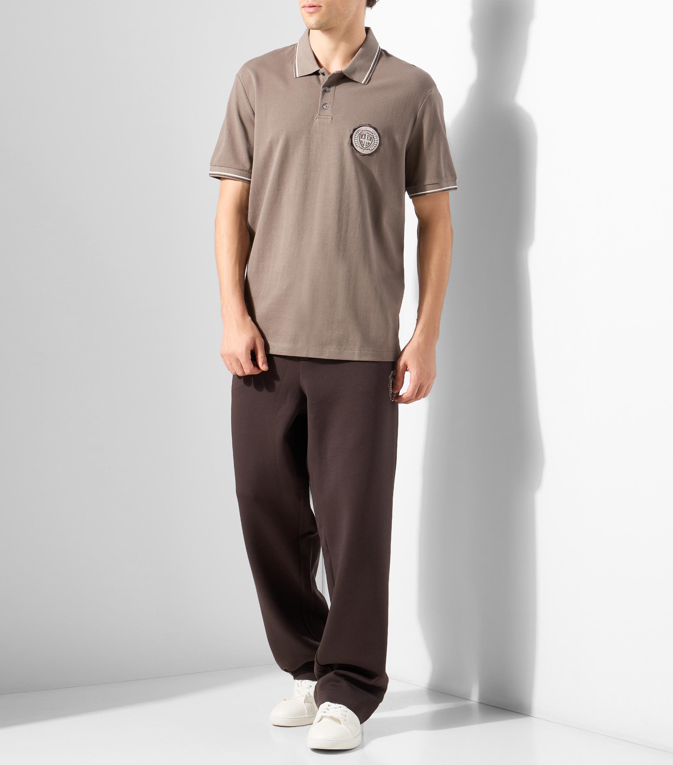 Playera tipo polo manga corta lisa Hombre