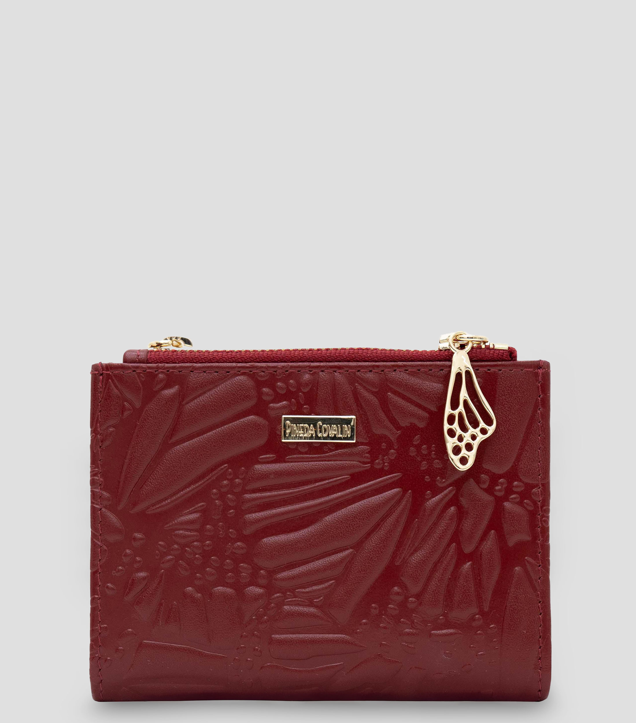 Cartera lisa con grabado Mujer