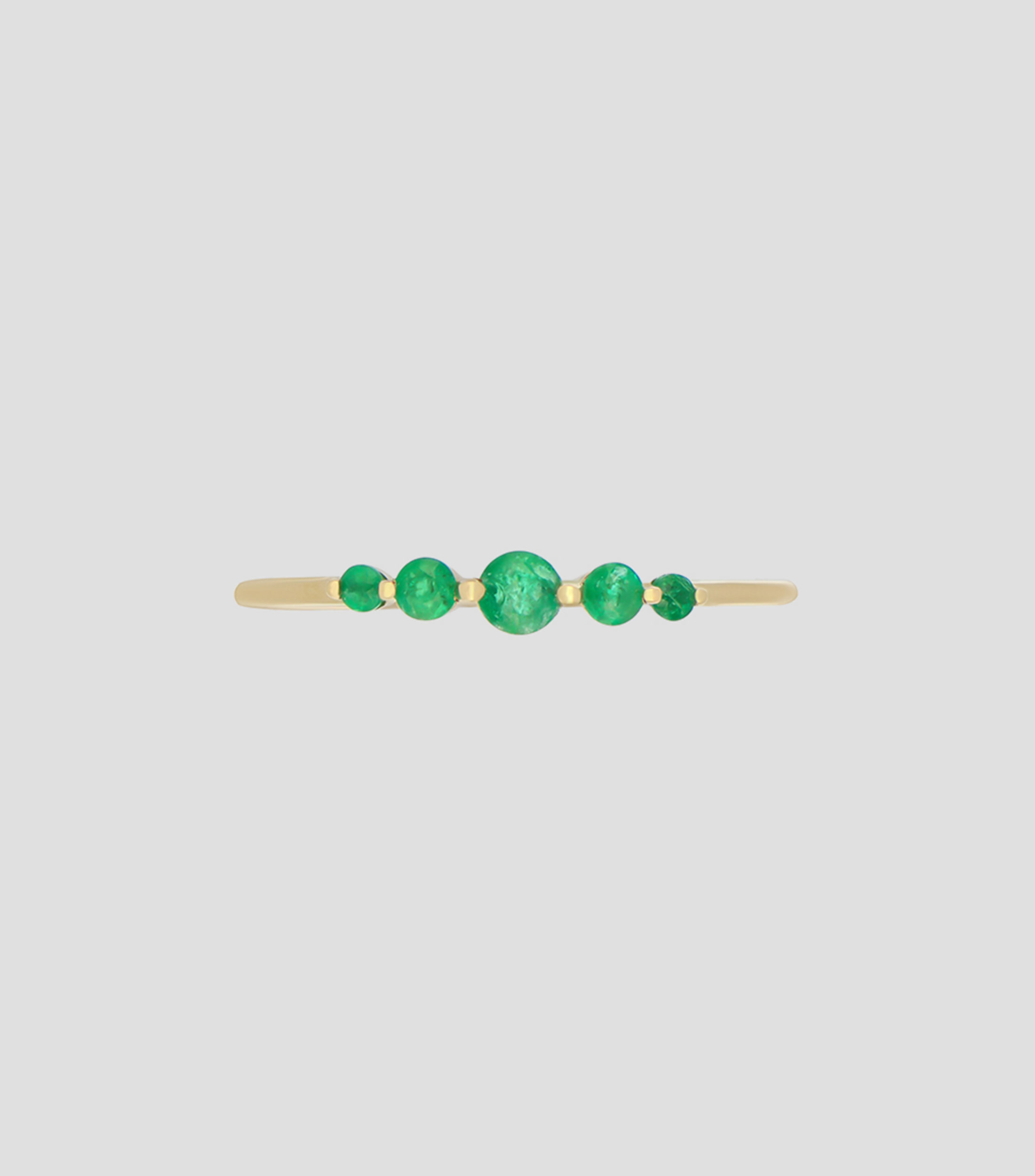 Anillo en Oro de 18 kilates con Esmeralda Mujer