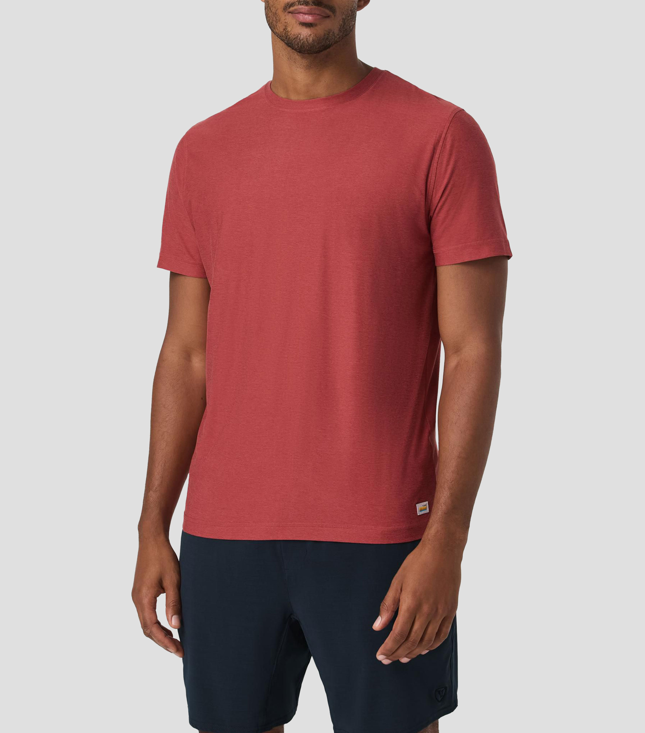 Playera para entrenamiento cuello redondo manga corta lisa Hombre