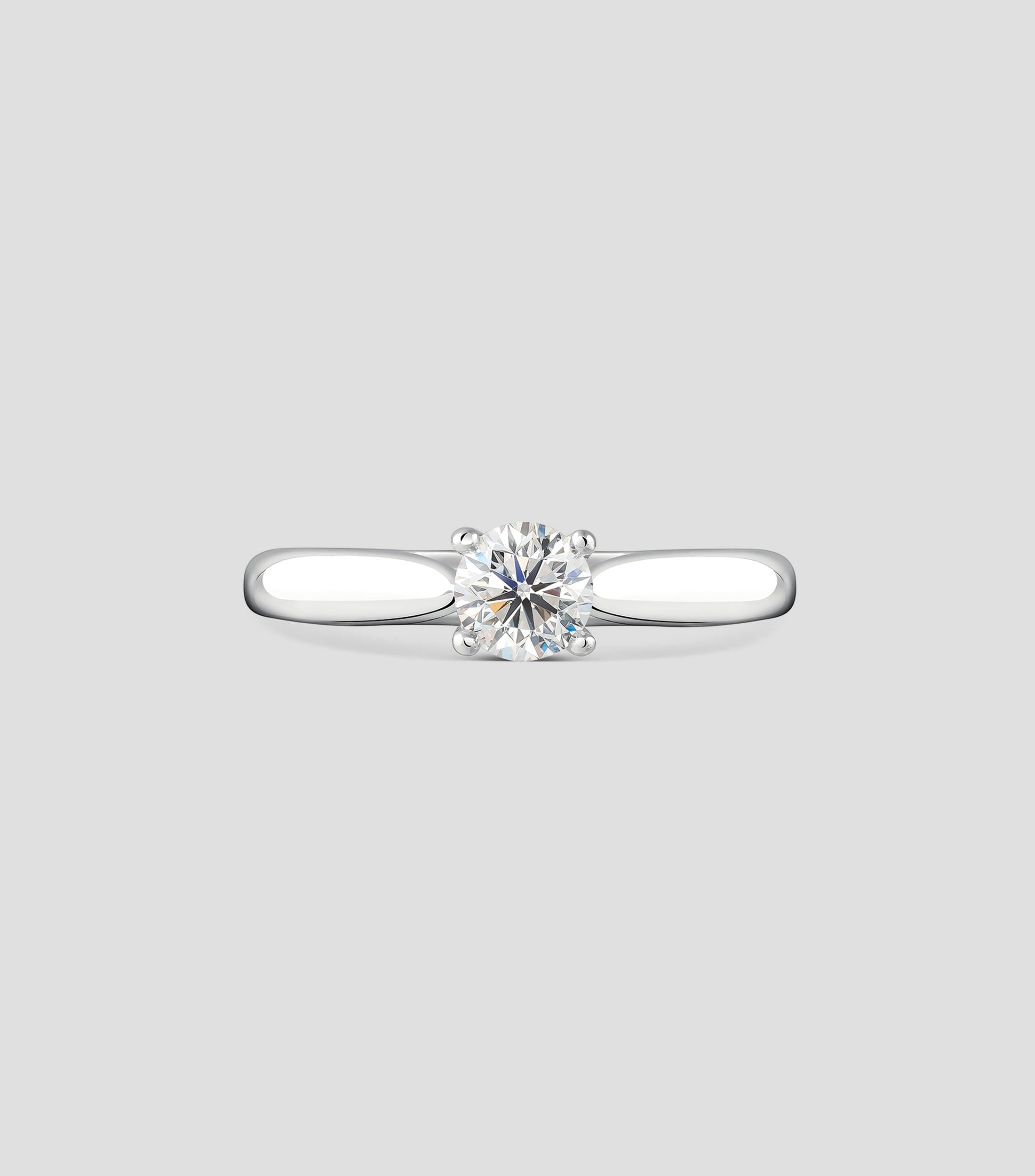 Anillo solitario en Oro blanco de 18 kilates con diamantes Mujer