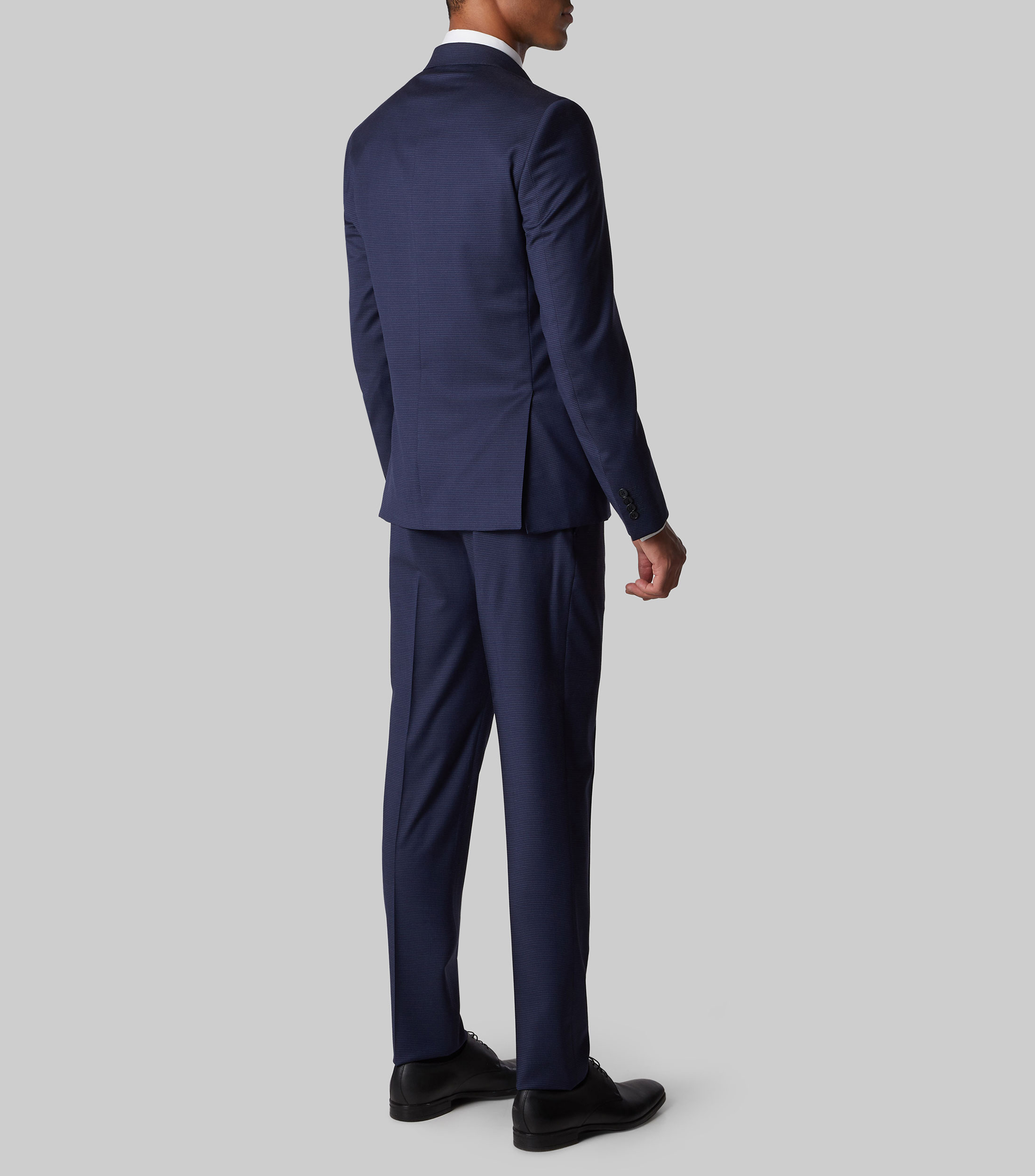Traje de corte regular con mini cuadros Hombre