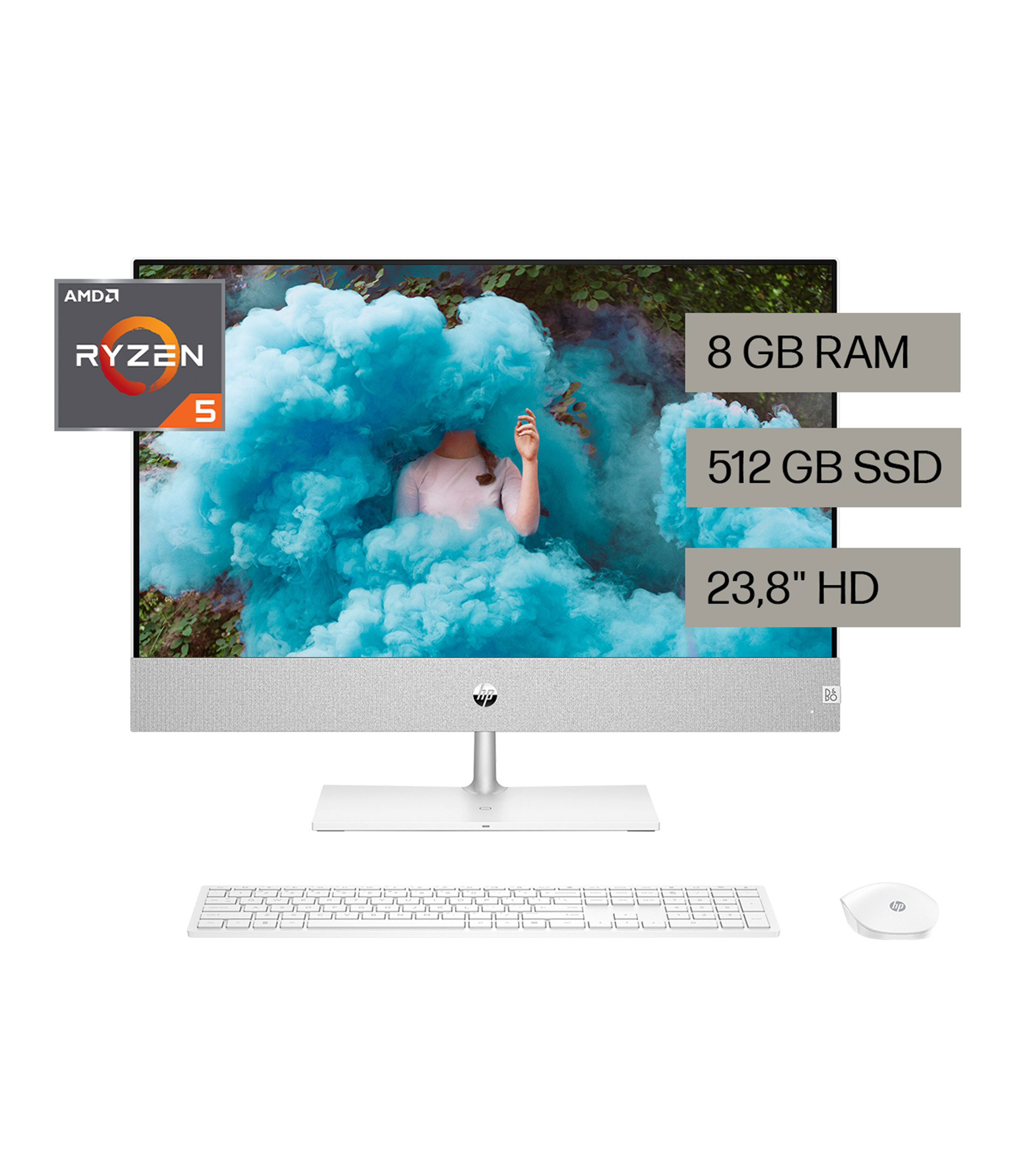 Computadora de Escritorio Pavilion All-in-One, 23.8&quot;, AMD Radeon Graphics, AMD Ryzen 5, RAM 8GB, SSD 512GB