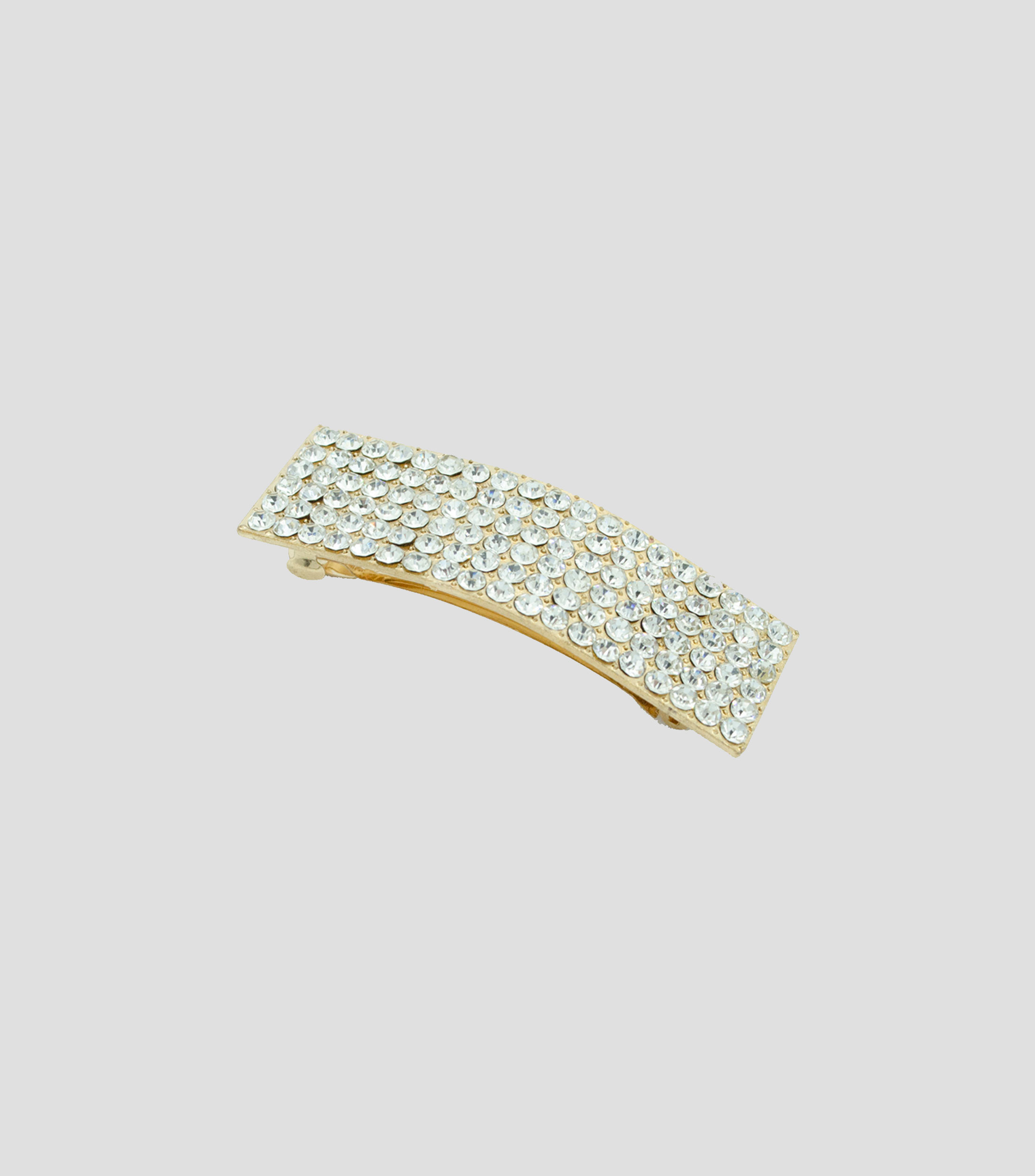 Pasador Metálico Dorado Strass Mujer