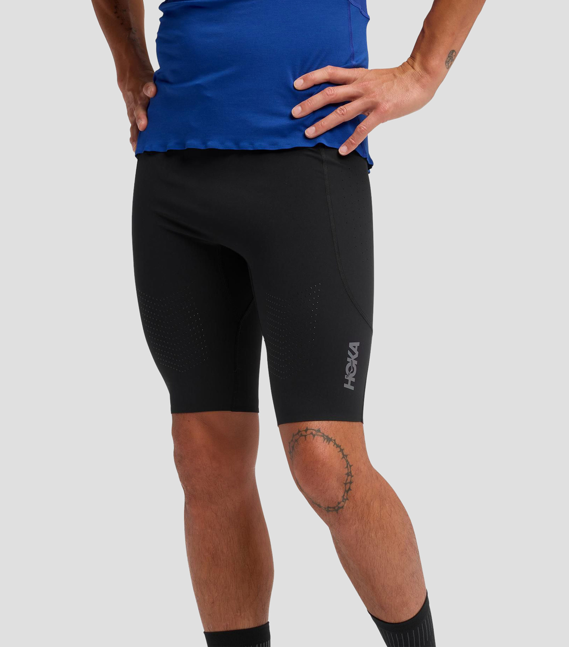 Short para correr liso Hombre