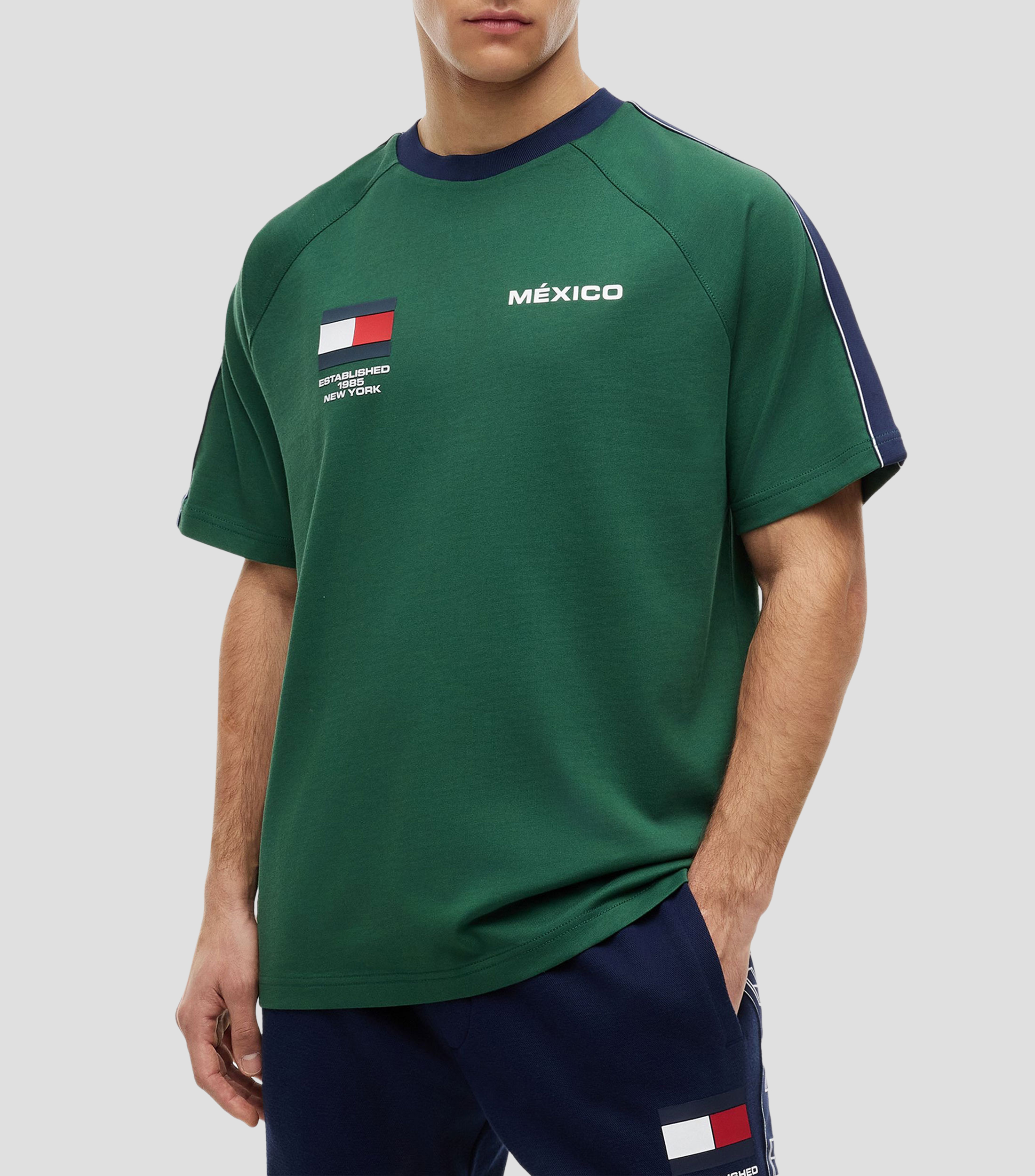 Playera cuello redondo manga corta lisa Hombre