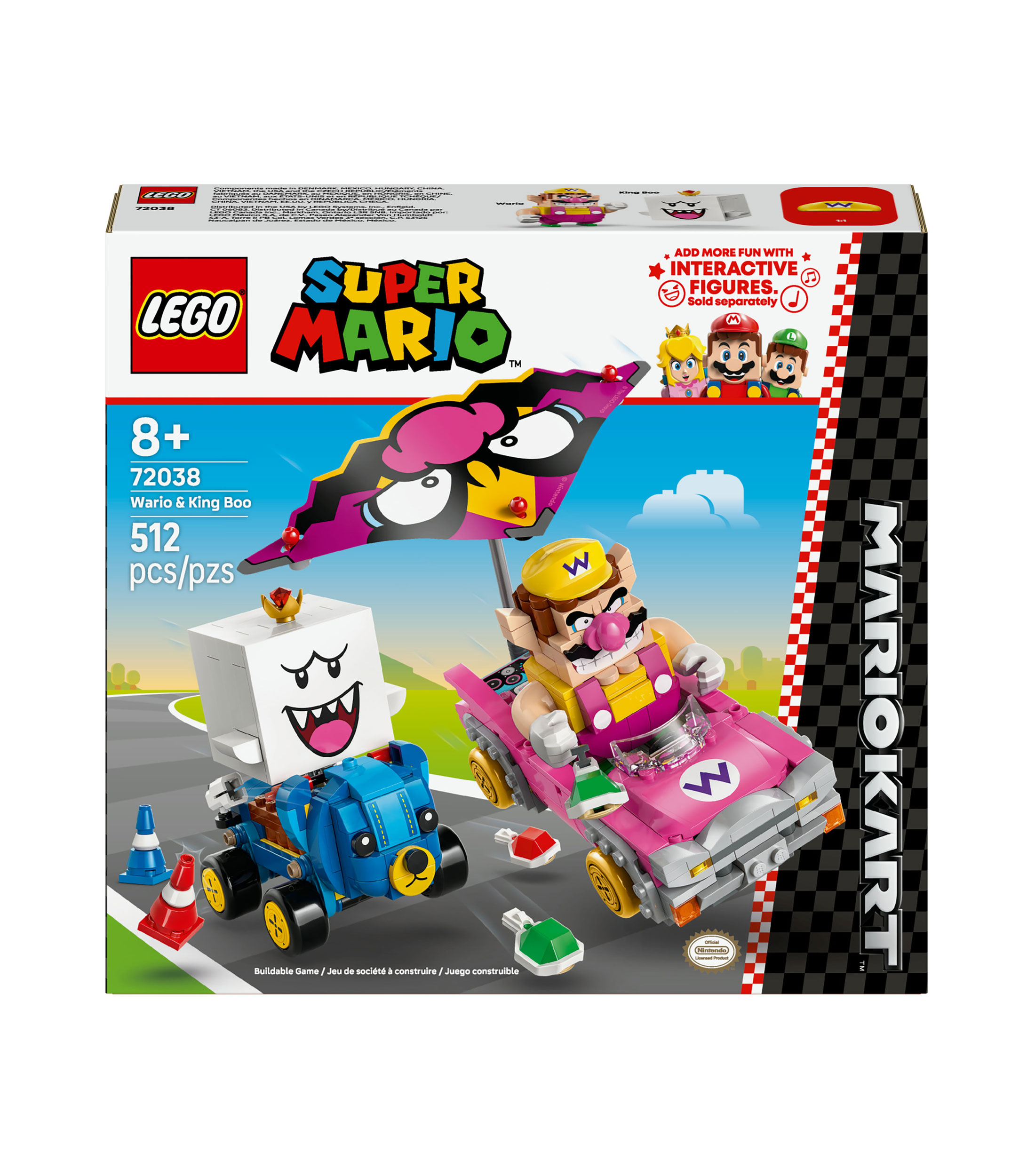 Lego Super Mario Mario Kart – Wario y Rey Boo 72038