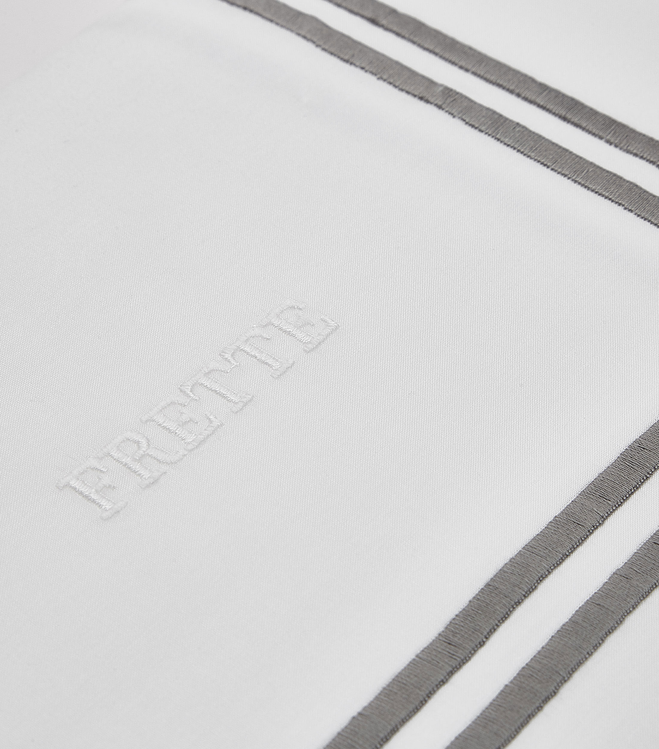 Funda para Duvet queen size en algodon Hotel Bourd blanco con gris