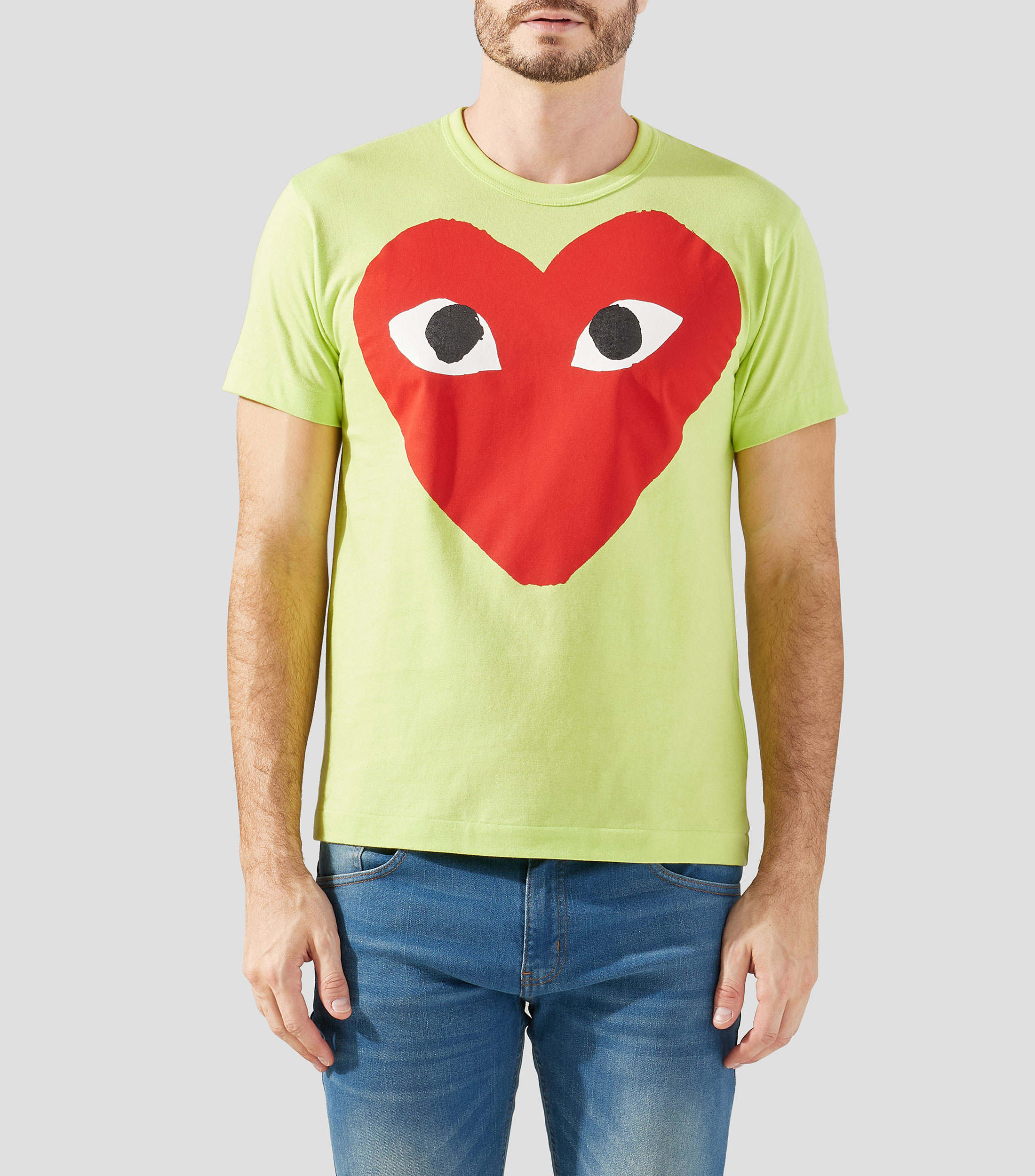 Playera cuello redondo manga corta con estampado Hombre