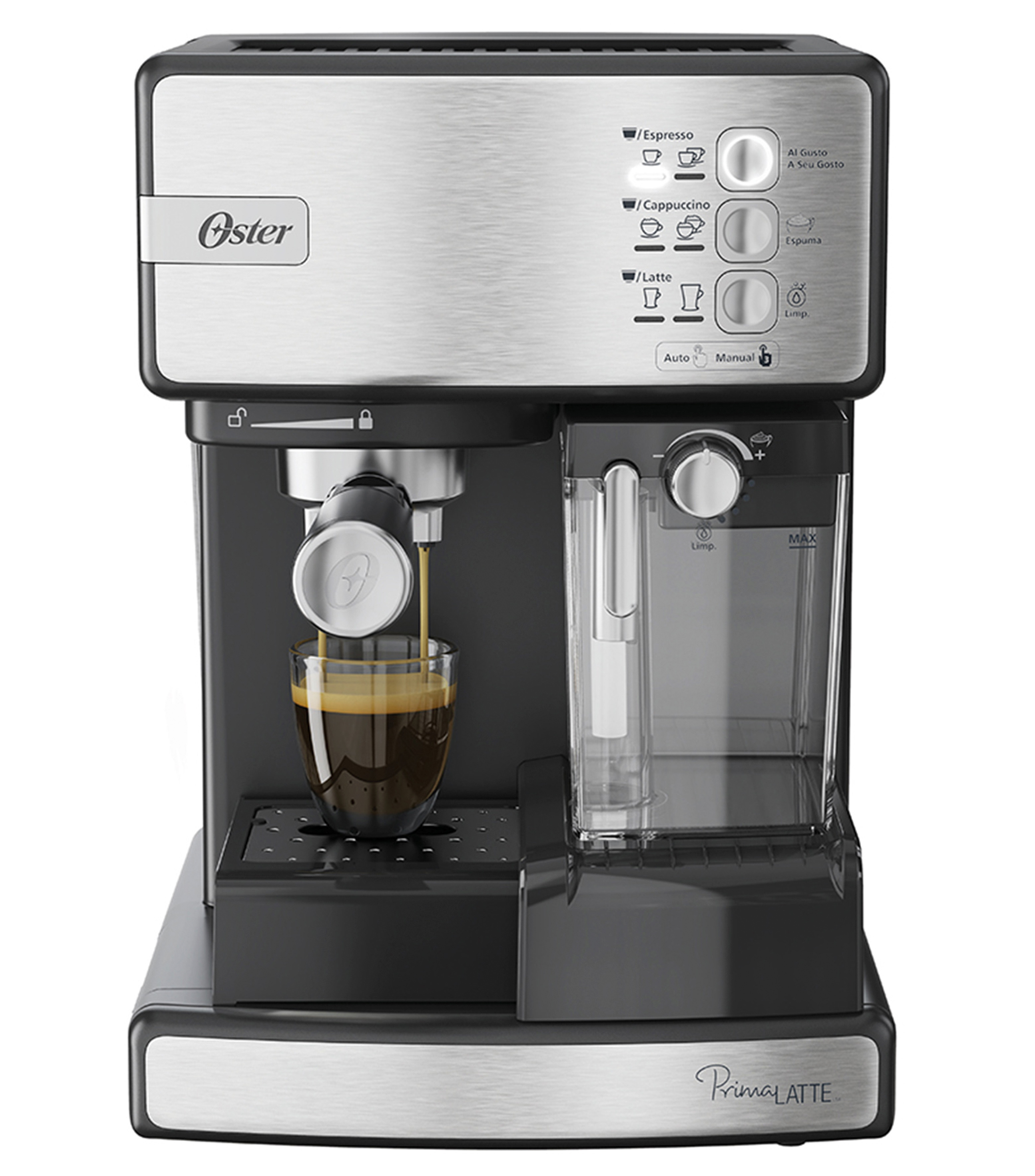 Oster Cafetera Automática Espresso Prima Latte I Plata El Palacio de
