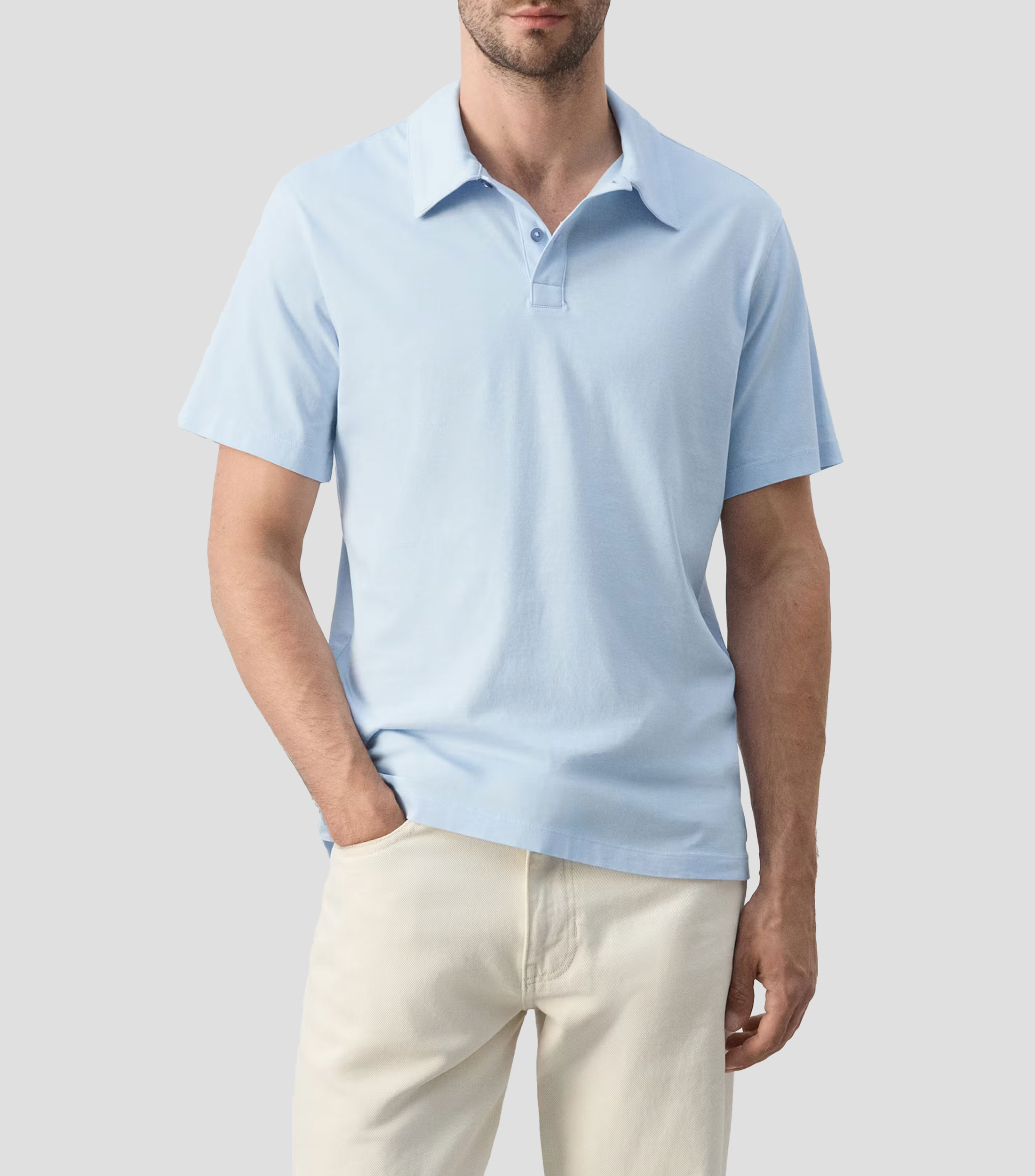 Playera tipo Polo manga corta liso Hombre