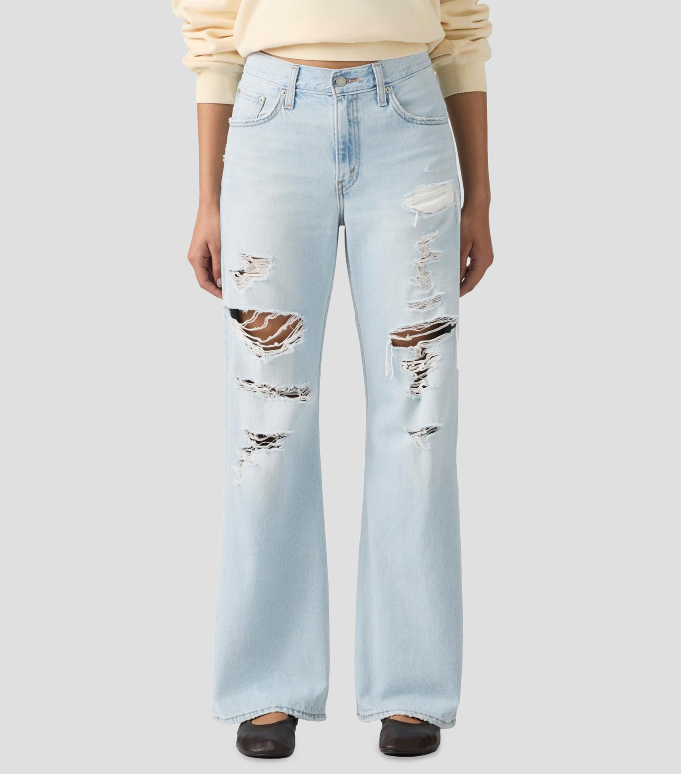Jeans de corte amplio Mujer