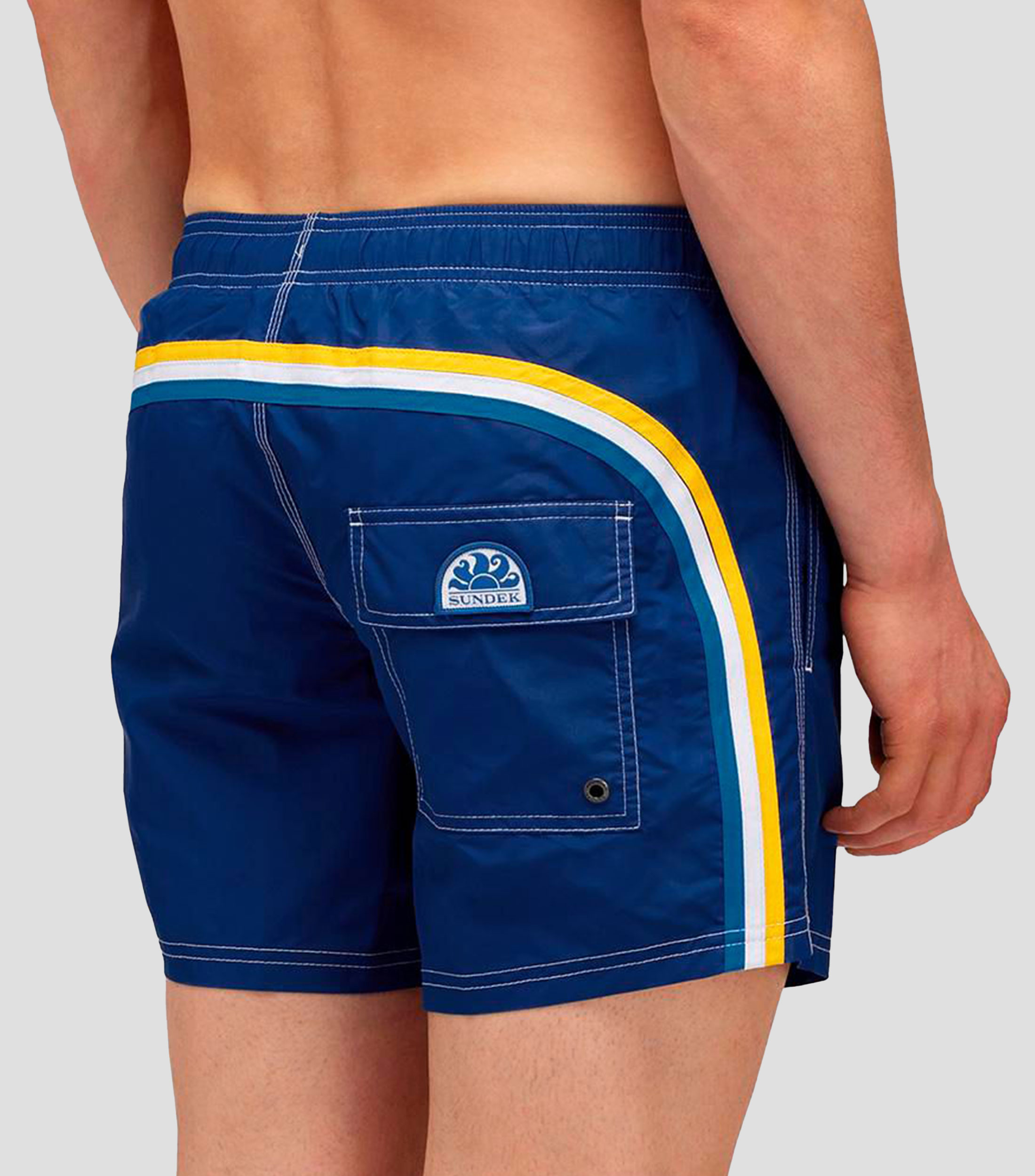 Traje de baño corto liso Hombre