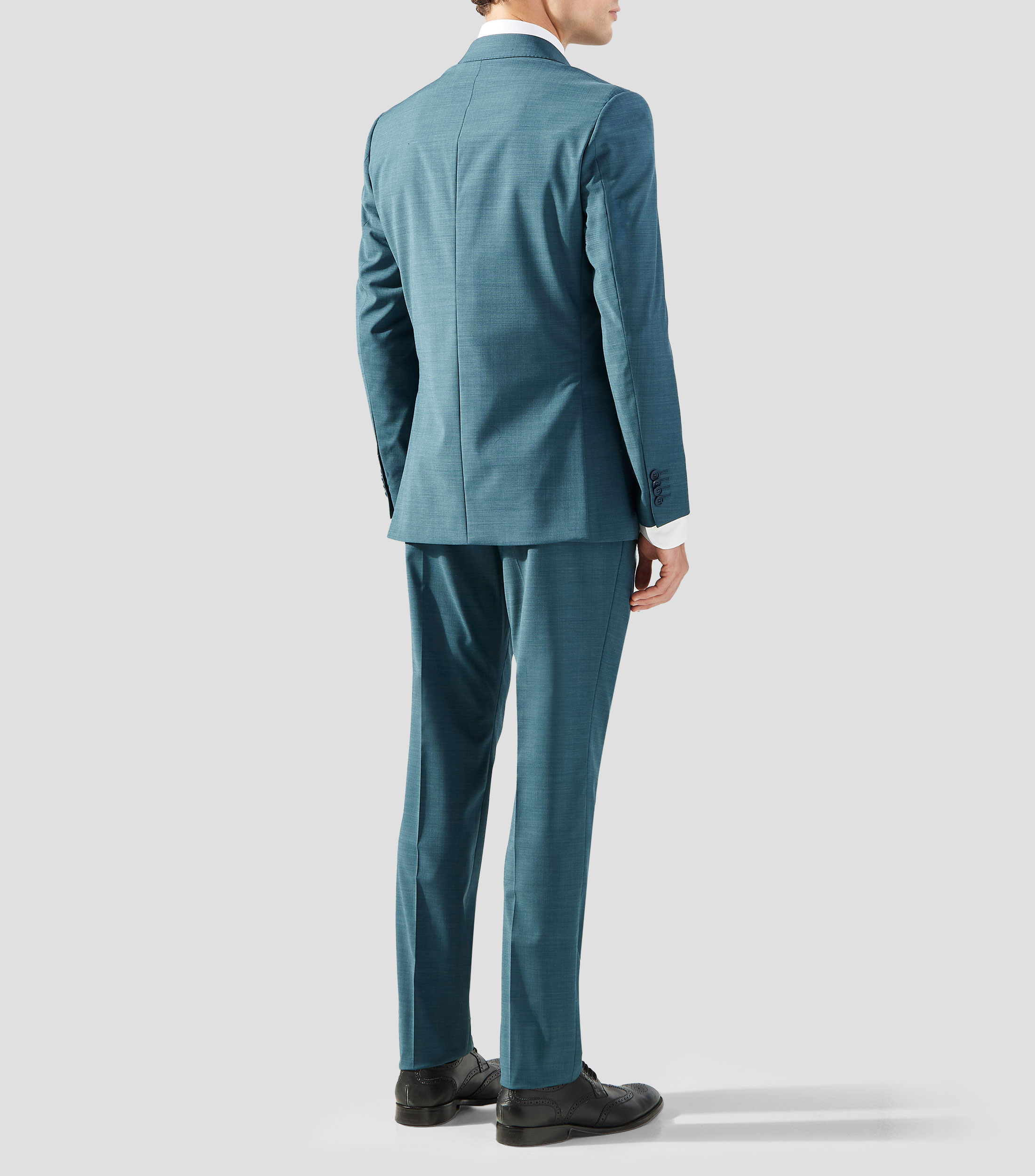 Traje regular sólido Hombre
